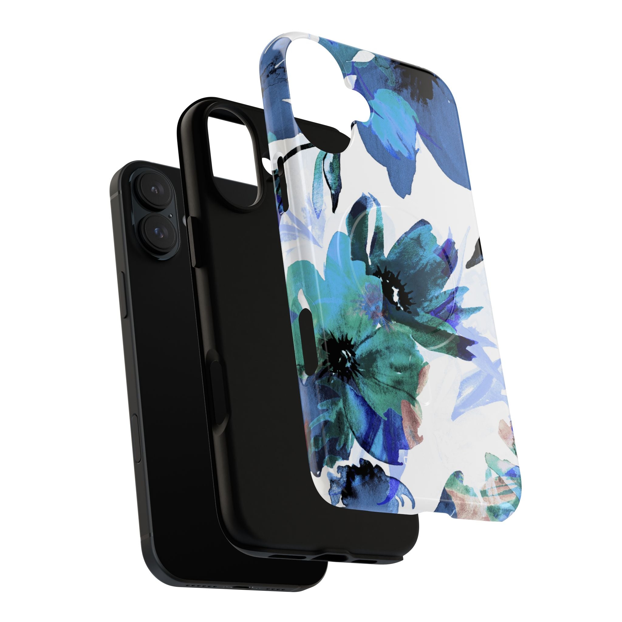 Blue Blossom Radiance iPhone 16 Plus Case - Tough+
