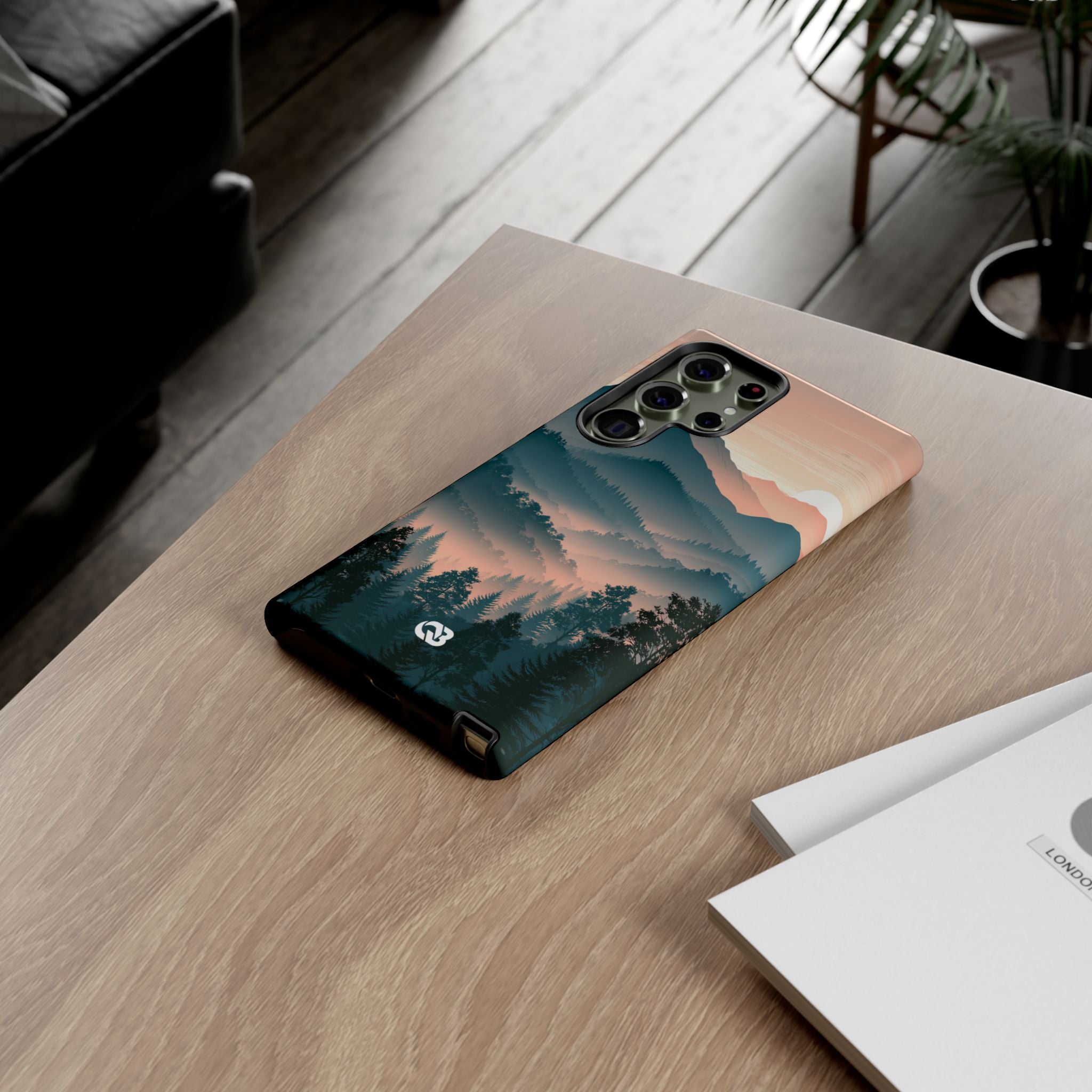 Teal Tough Phone Case for Samsung - Alpine Teal Horizon