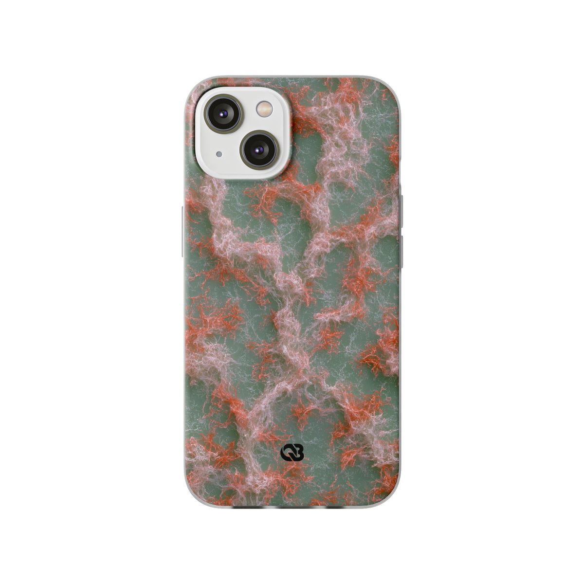 Coral Pixel Matrix · Lite Phone Case for iPhone · Green