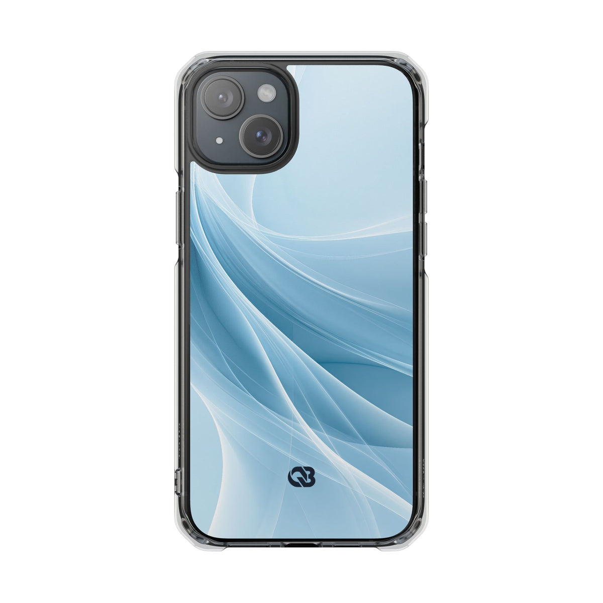 Glacial Ridge Contours · Clear Impact Magnetic Phone Case for iPhone · Blue