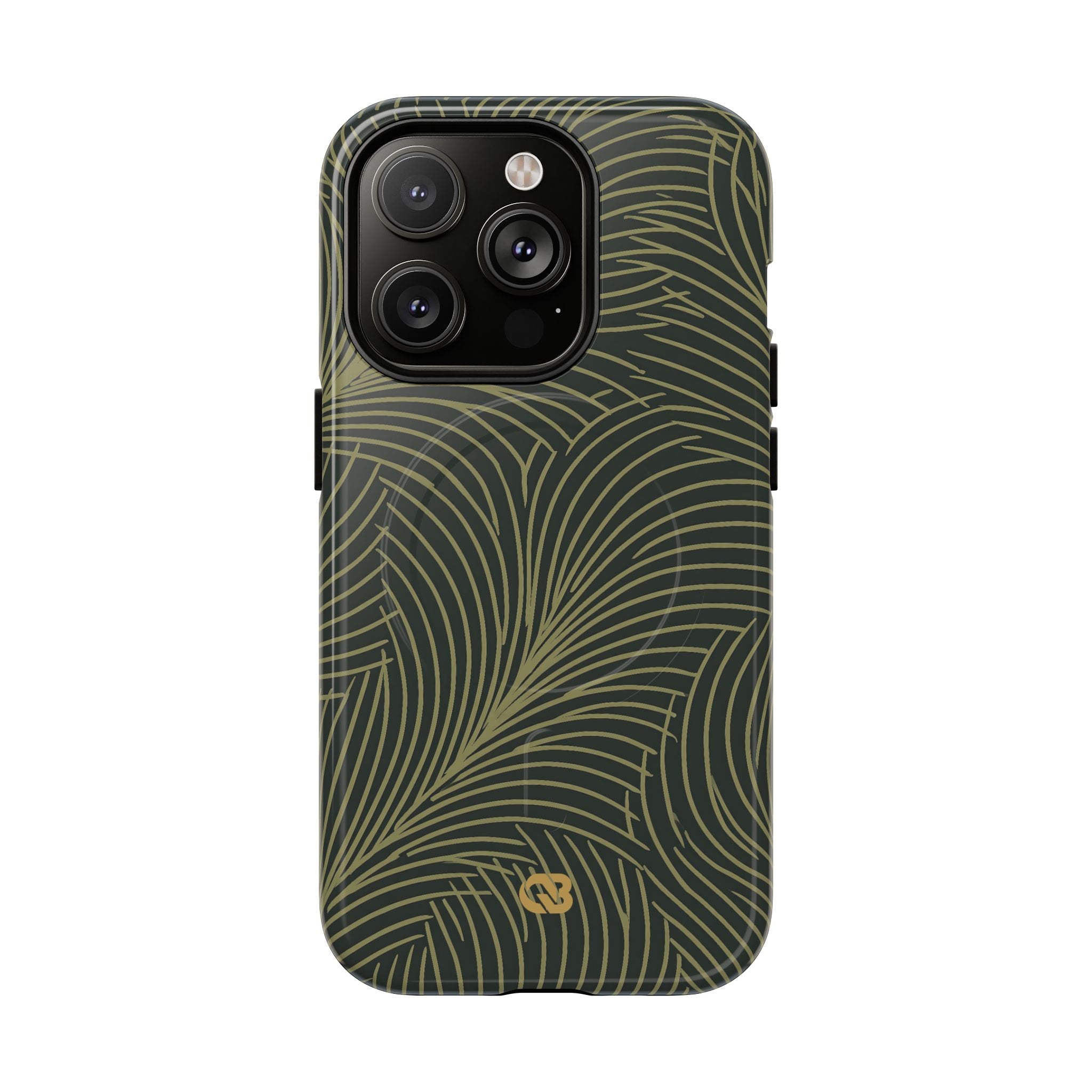 Green Tough 2.0 Magsafe Phone Case for iPhone - Dark Olive Plume