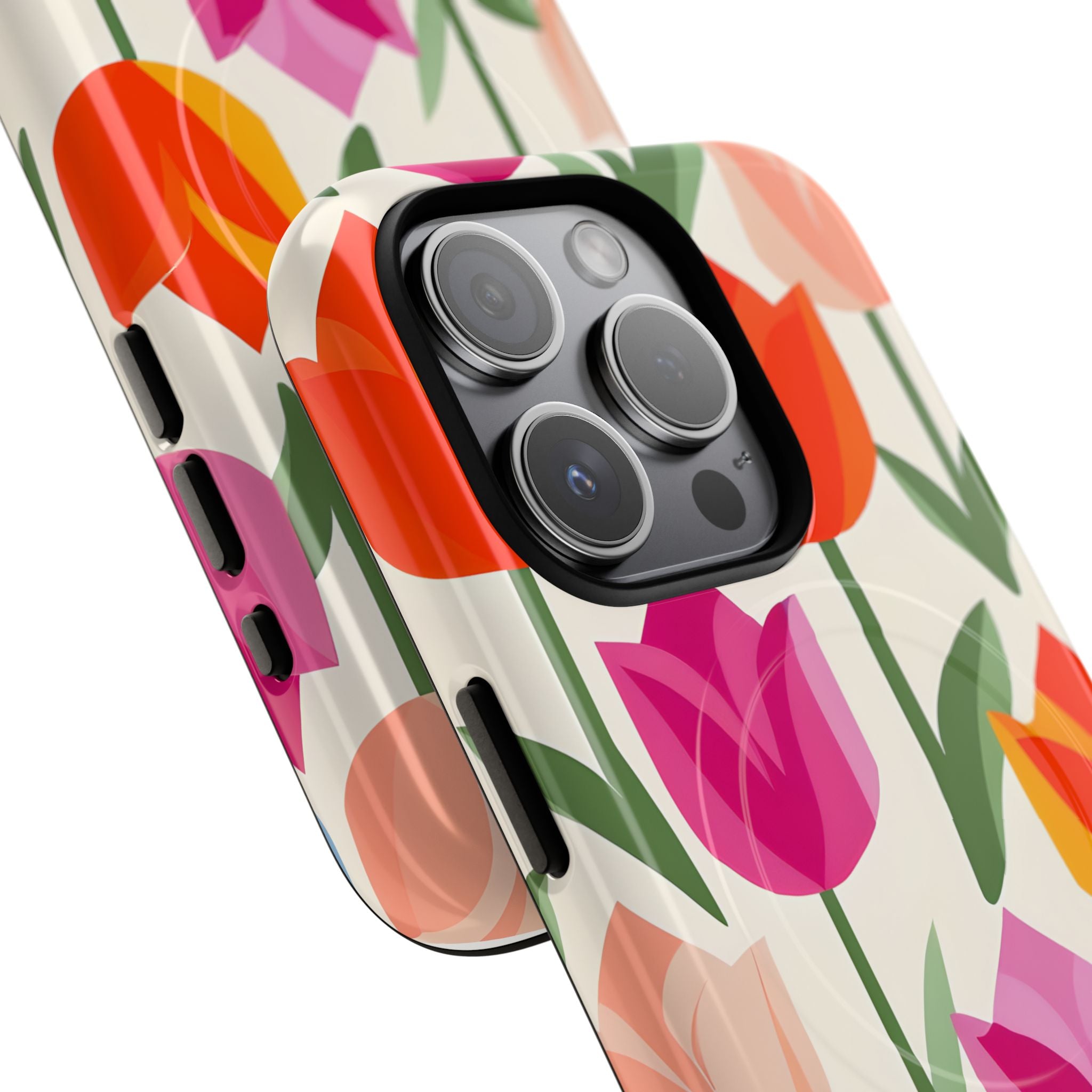Vibrant Petal Grid · Tough+ Handyhülle für iPhone · Magsafe