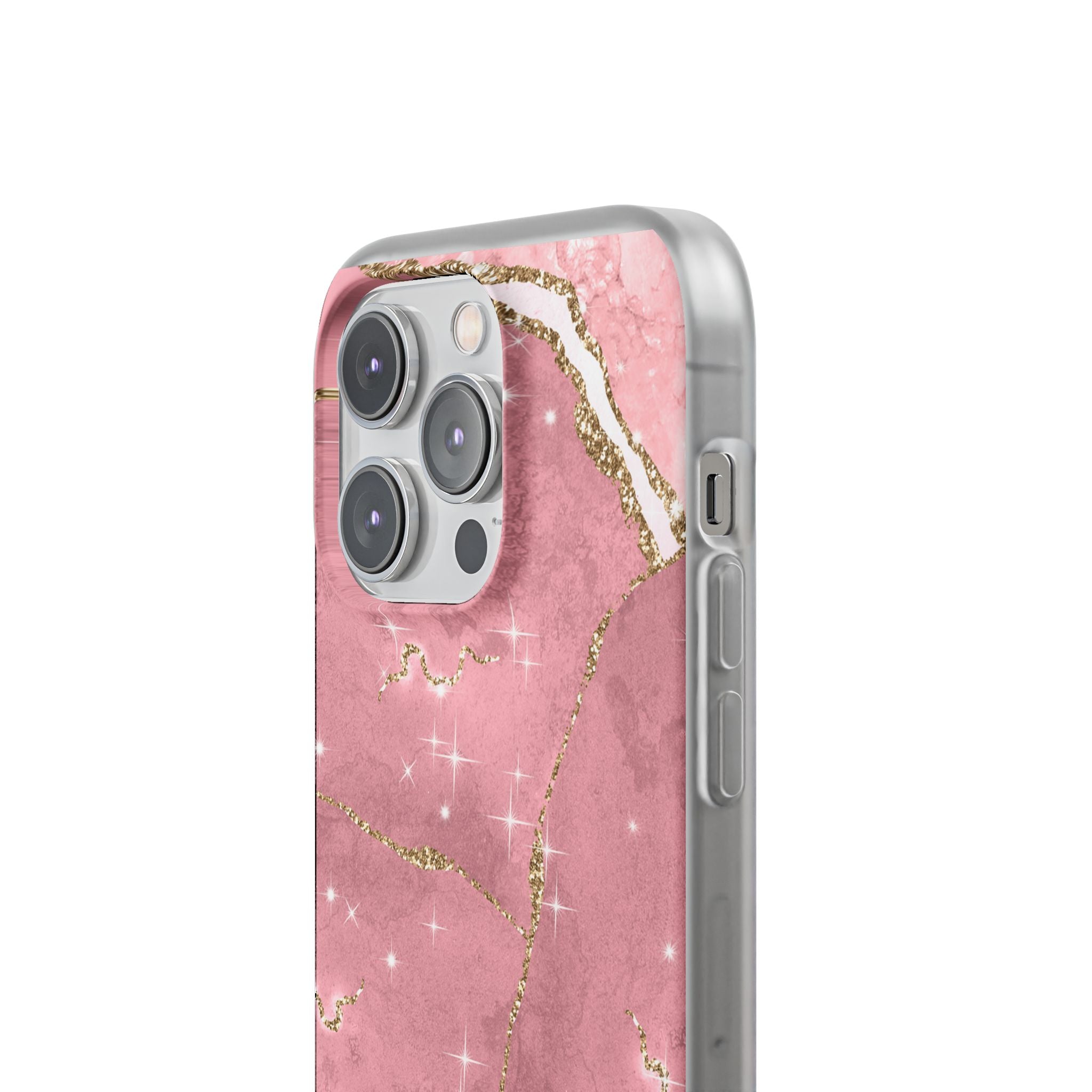 Rose Sparkle Marble · Soft Coque de téléphone pour iPhone