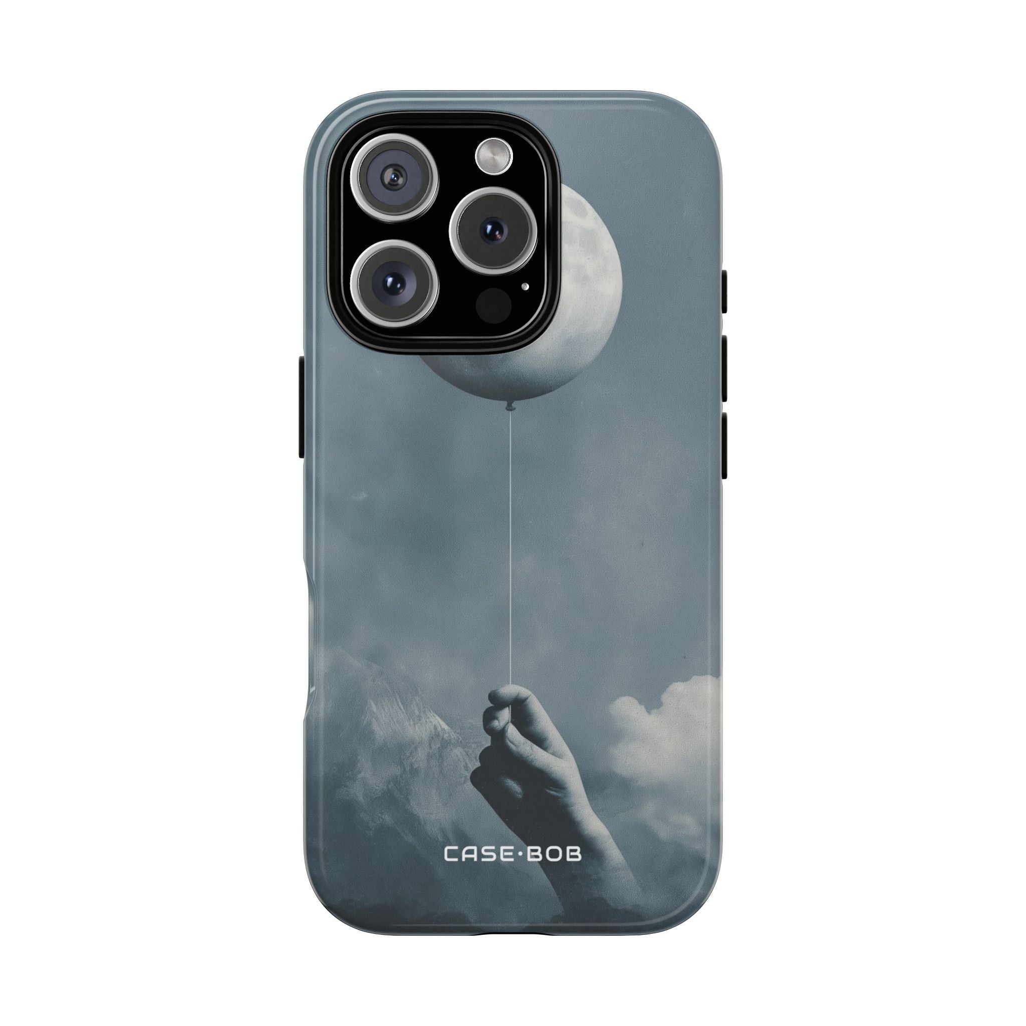 Moon Balloon Grau iPhone 16 Pro Case - Tough