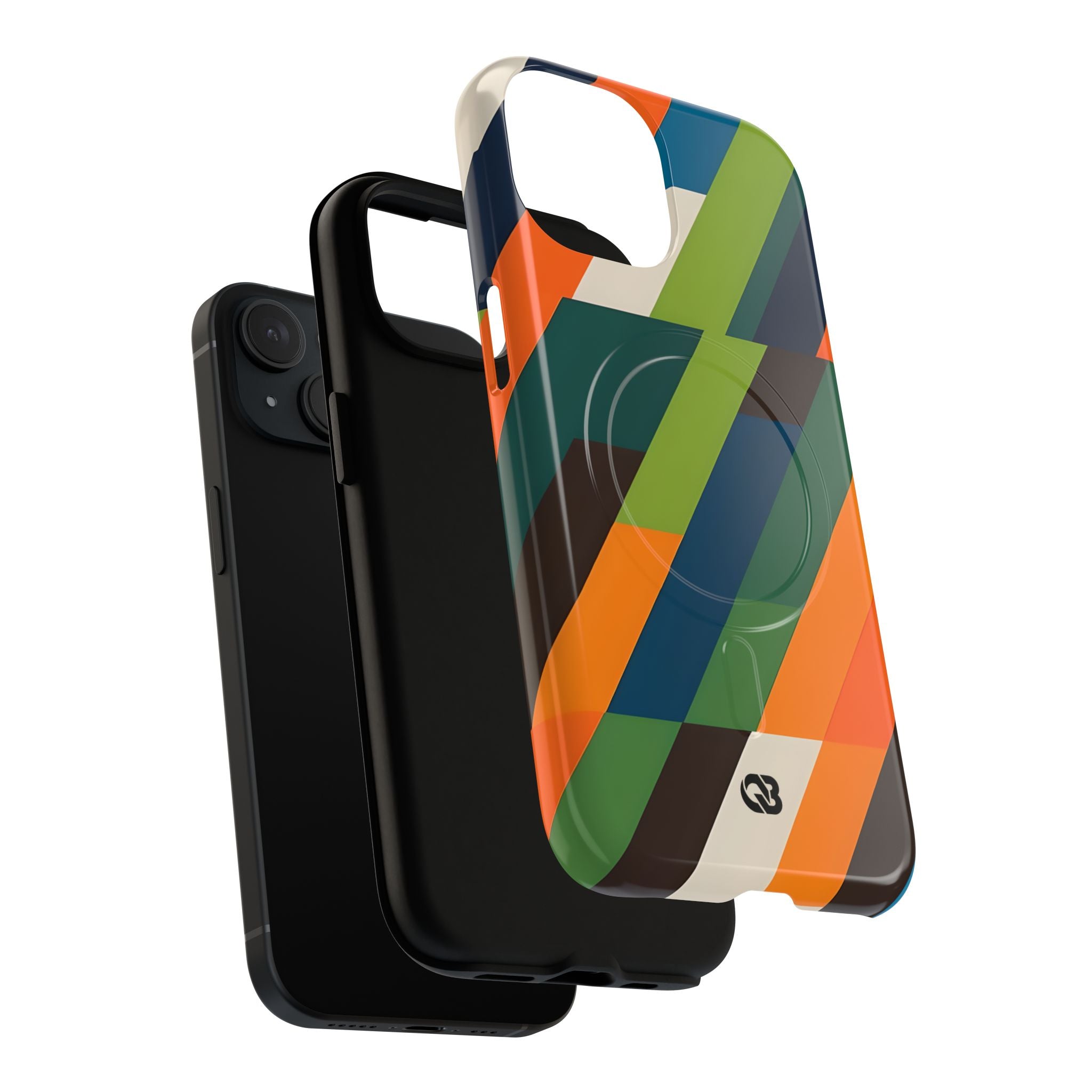 Angled Retro Mosaic · Tough+ Phone Case for iPhone · Magsafe