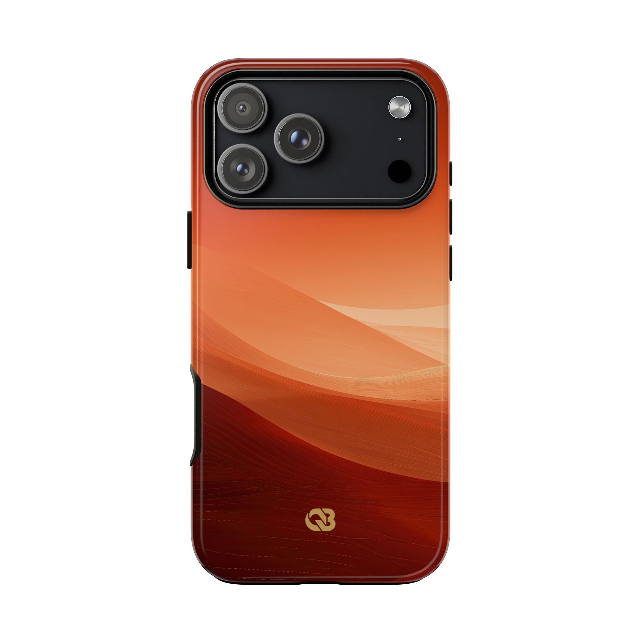 Orange Tough Phone Case for iPhone - Crimson Dune Gradient