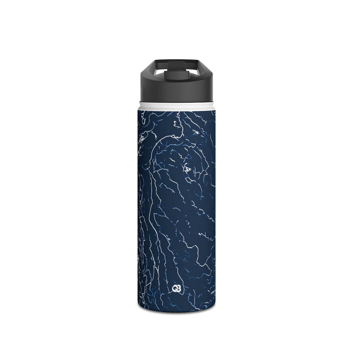 Nordic Contour Chart · Insulated Water Bottle · Blue