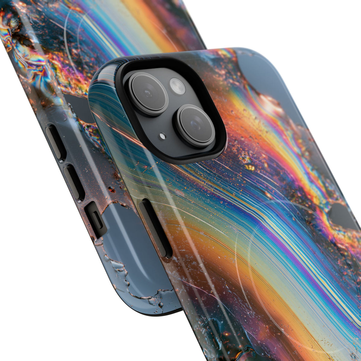 Prismatic Aura Flow · Tough 2.0 Magnetic Phone Case for iPhone · Blue