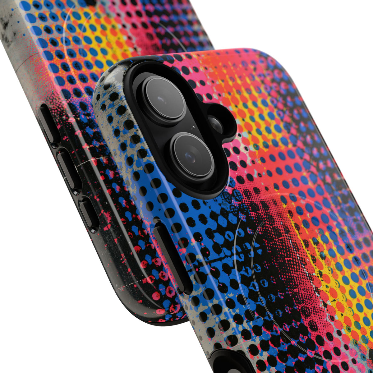 Chromatic Halftone Grid · Tough 2.0 Magnetic Phone Case for iPhone · Blue