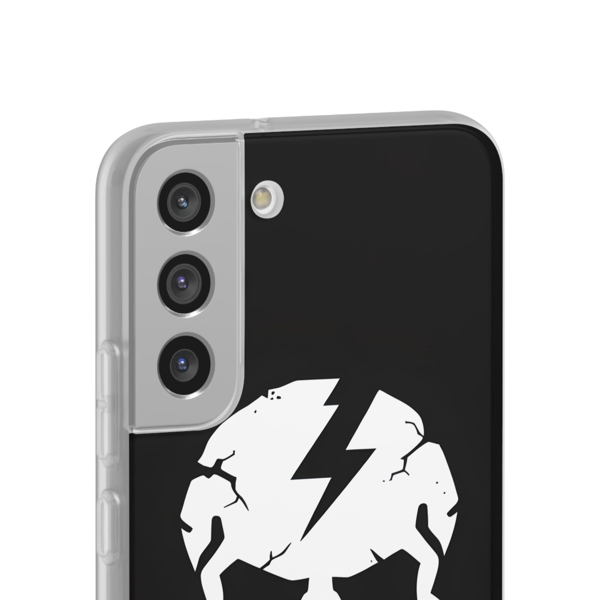 Shattered Bolt Skull · Soft Phone Case for Samsung
