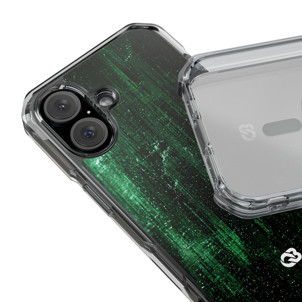 Emerald Void · Clear Impact Magnetic Phone Case for iPhone · Green