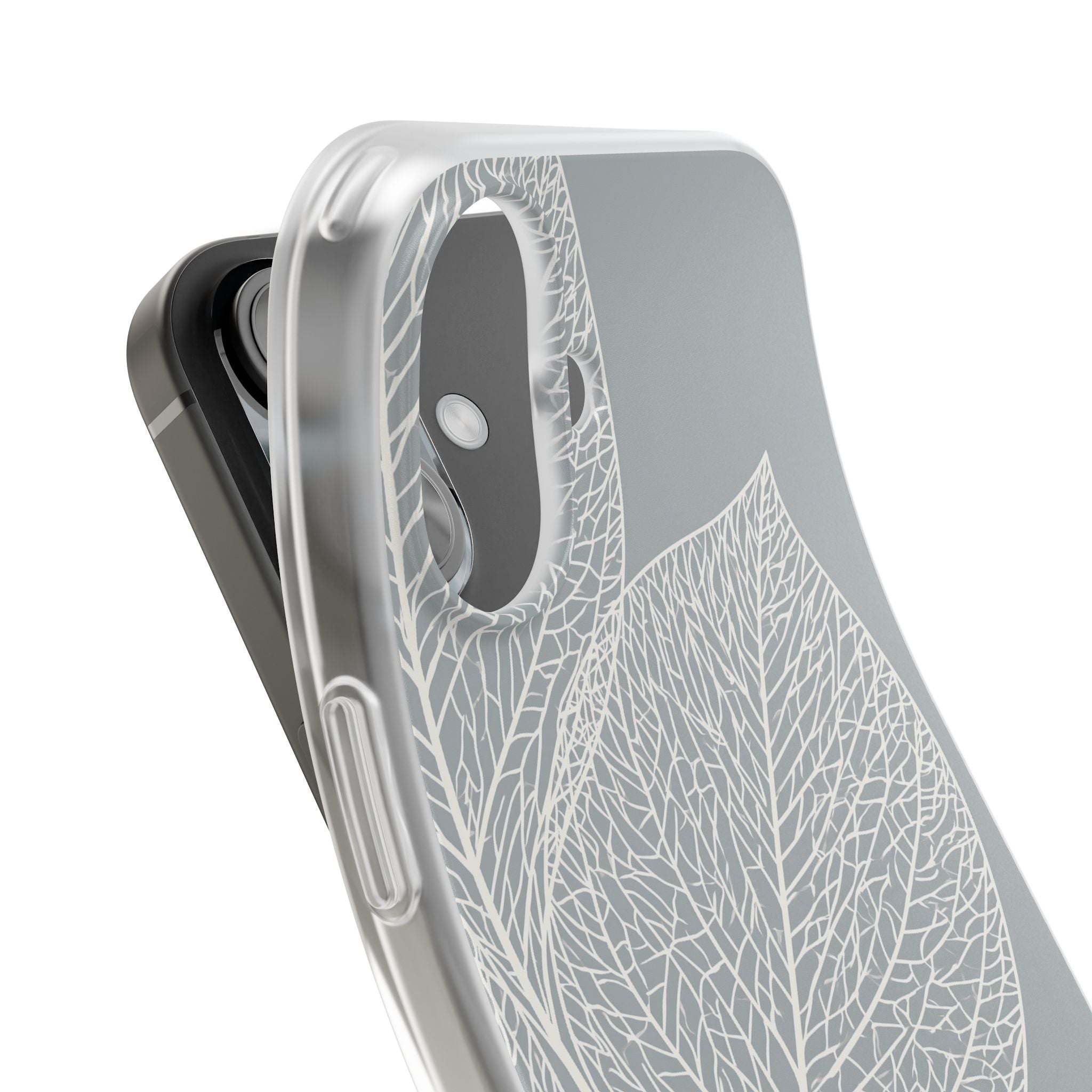 Grey Lite Phone Case for iPhone - Frosted Ash Veins