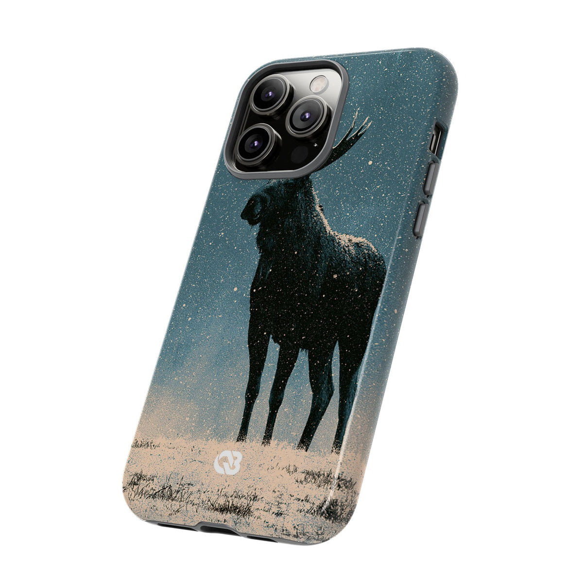 Nordic Boreal Moose · Tough Phone Case for iPhone · Blue