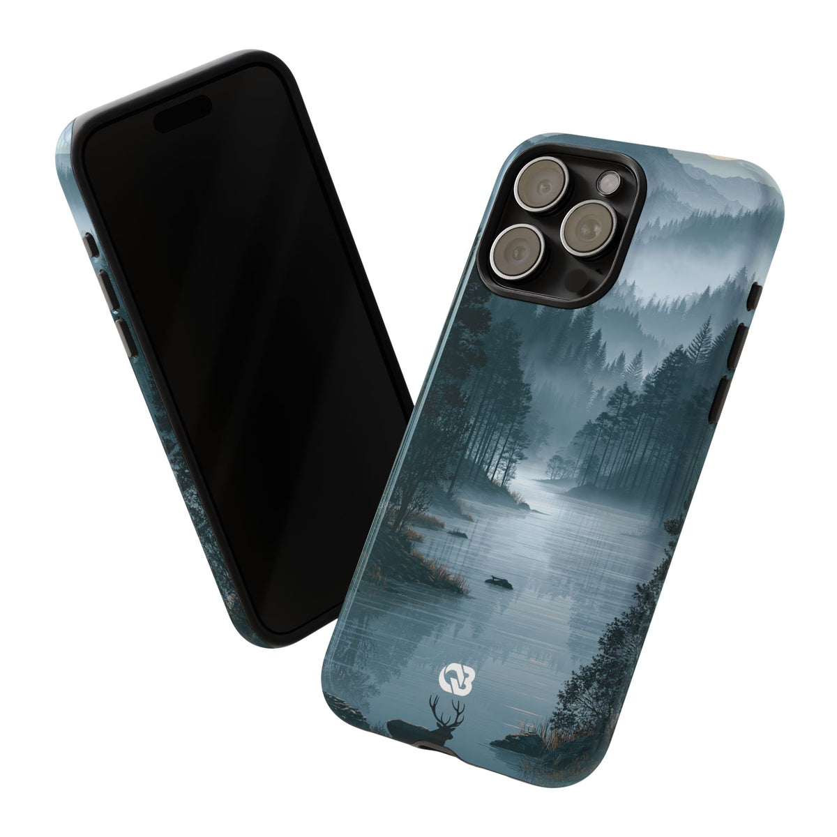 Silent Nordic Fjord · Tough Phone Case for iPhone · Blue