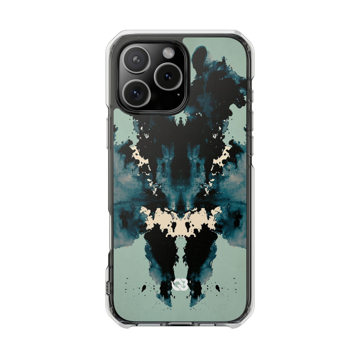 Rorschach Ink Void · Clear Impact Magnetic Phone Case for iPhone · Black
