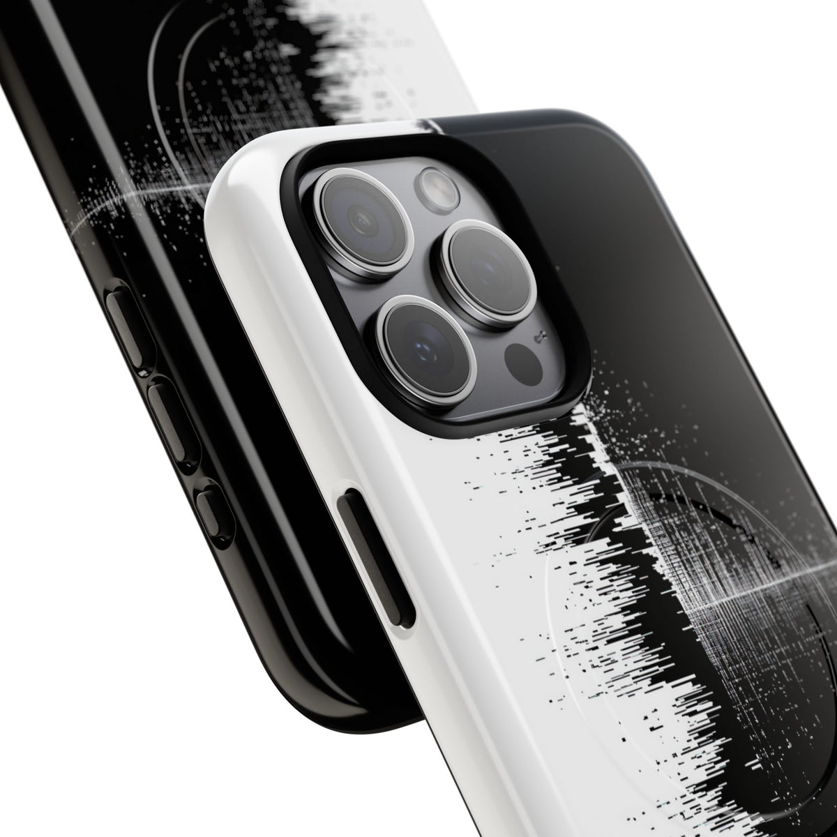 Black Tough 2.0 Magsafe Phone Case for iPhone - Static Signal Split