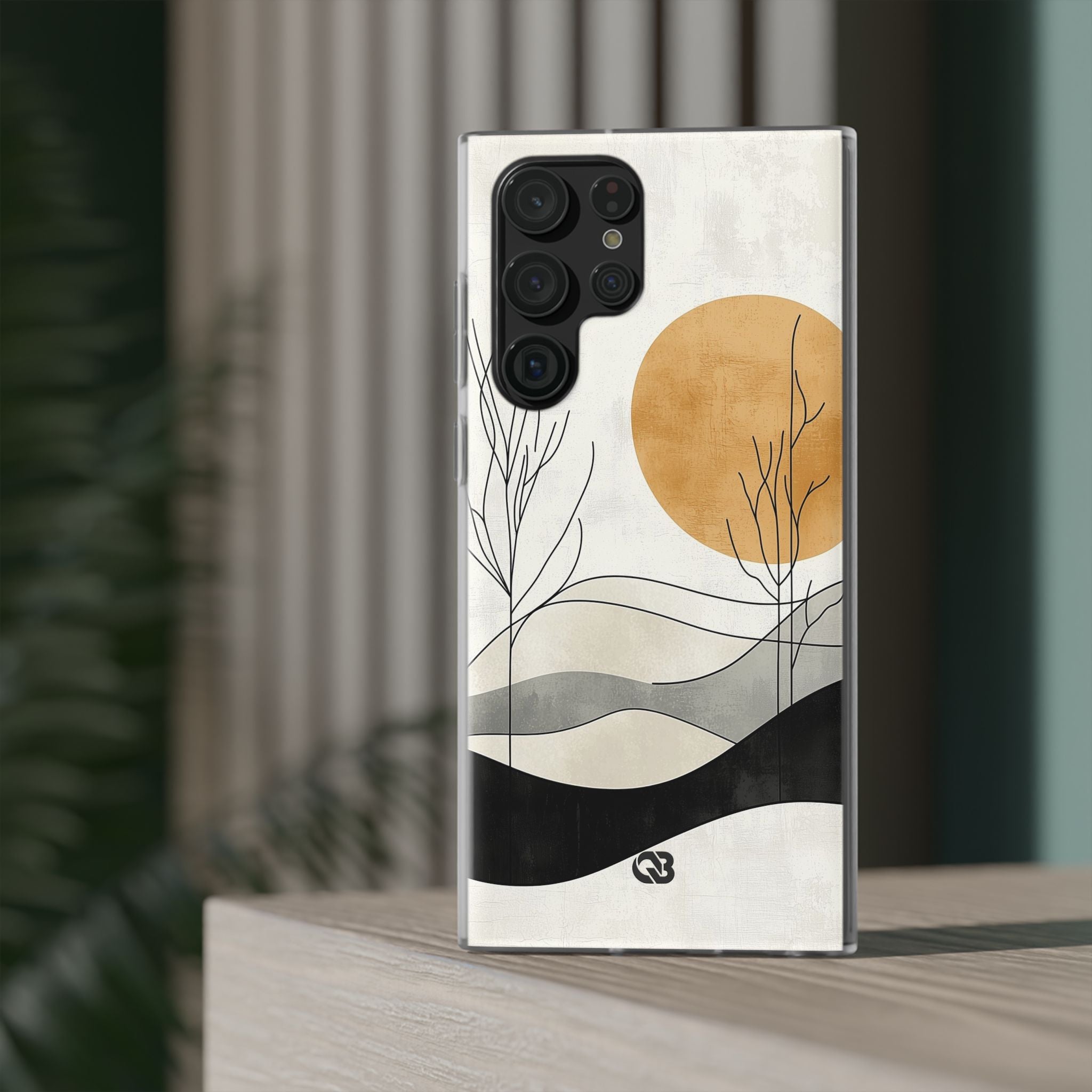 Burnt Horizon Lines · Soft Phone Case for Samsung