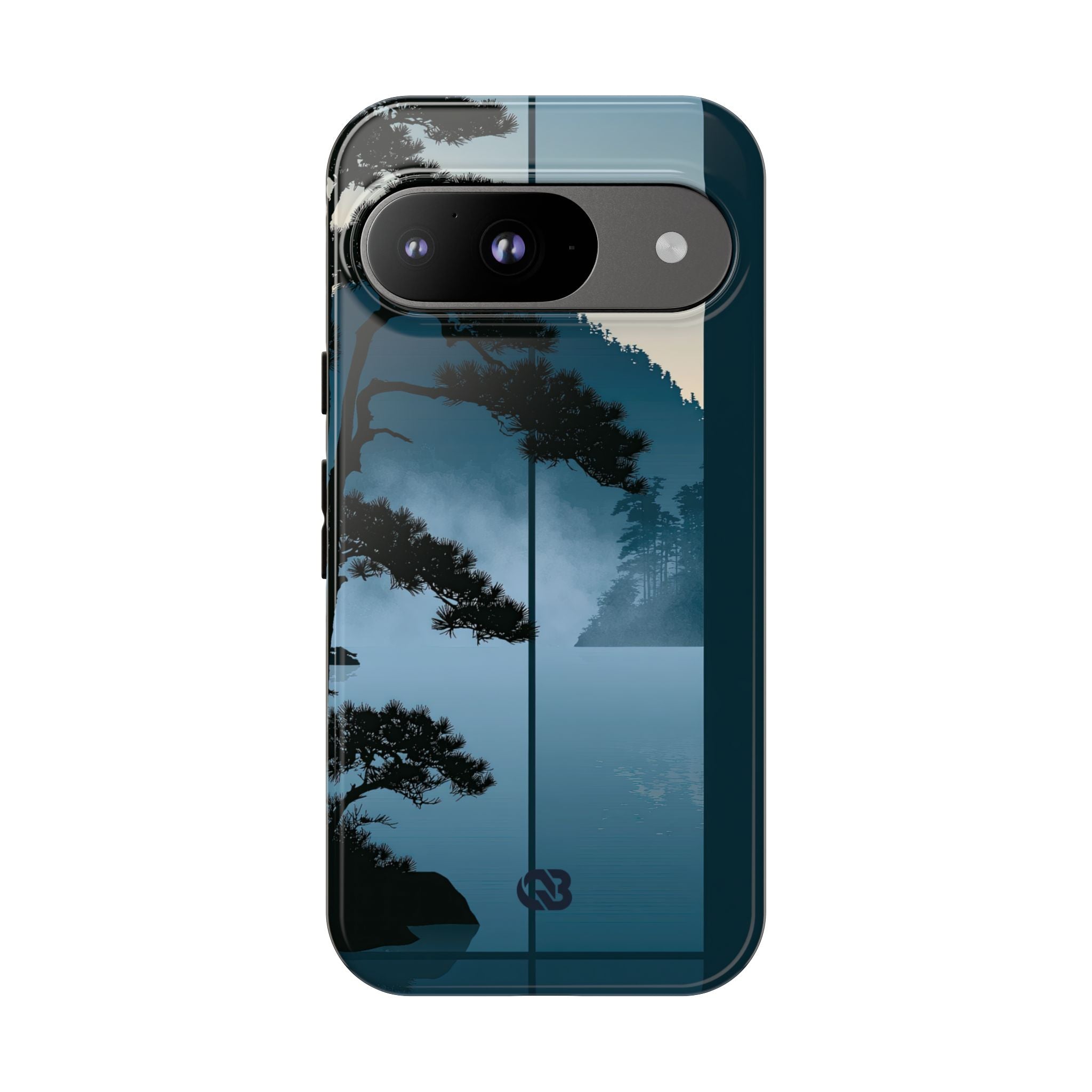 Blue Tough Phone Case for Google Pixel - Kyoto Mist Pine
