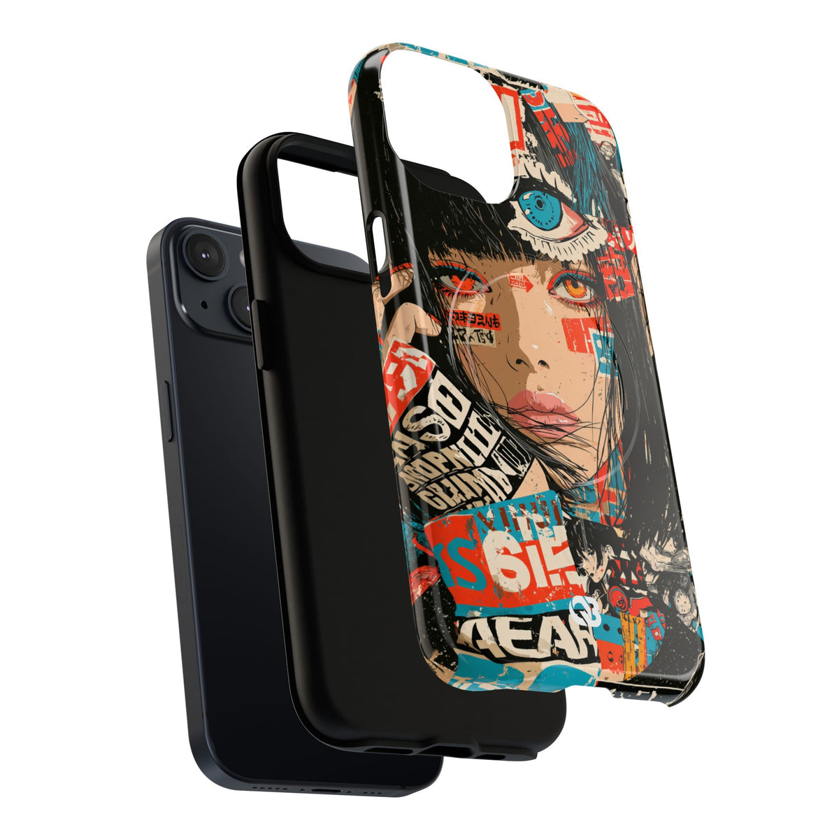 Shibuya Street Collage · Tough 2.0 Magnetic Phone Case for iPhone · Red