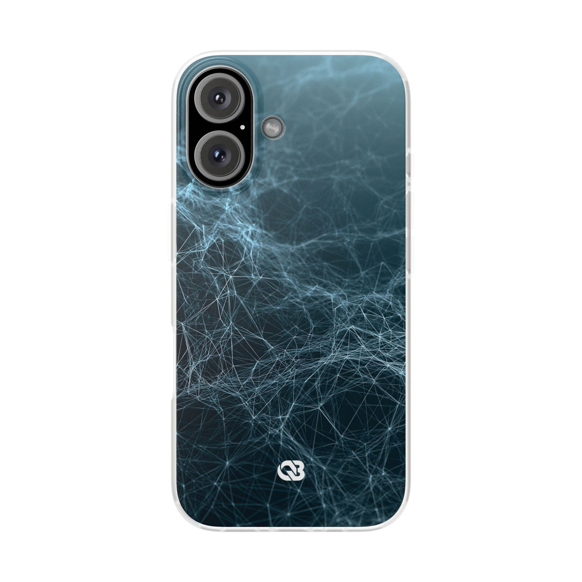 Teal Lite Phone Case for iPhone - Arctic Neural Mesh
