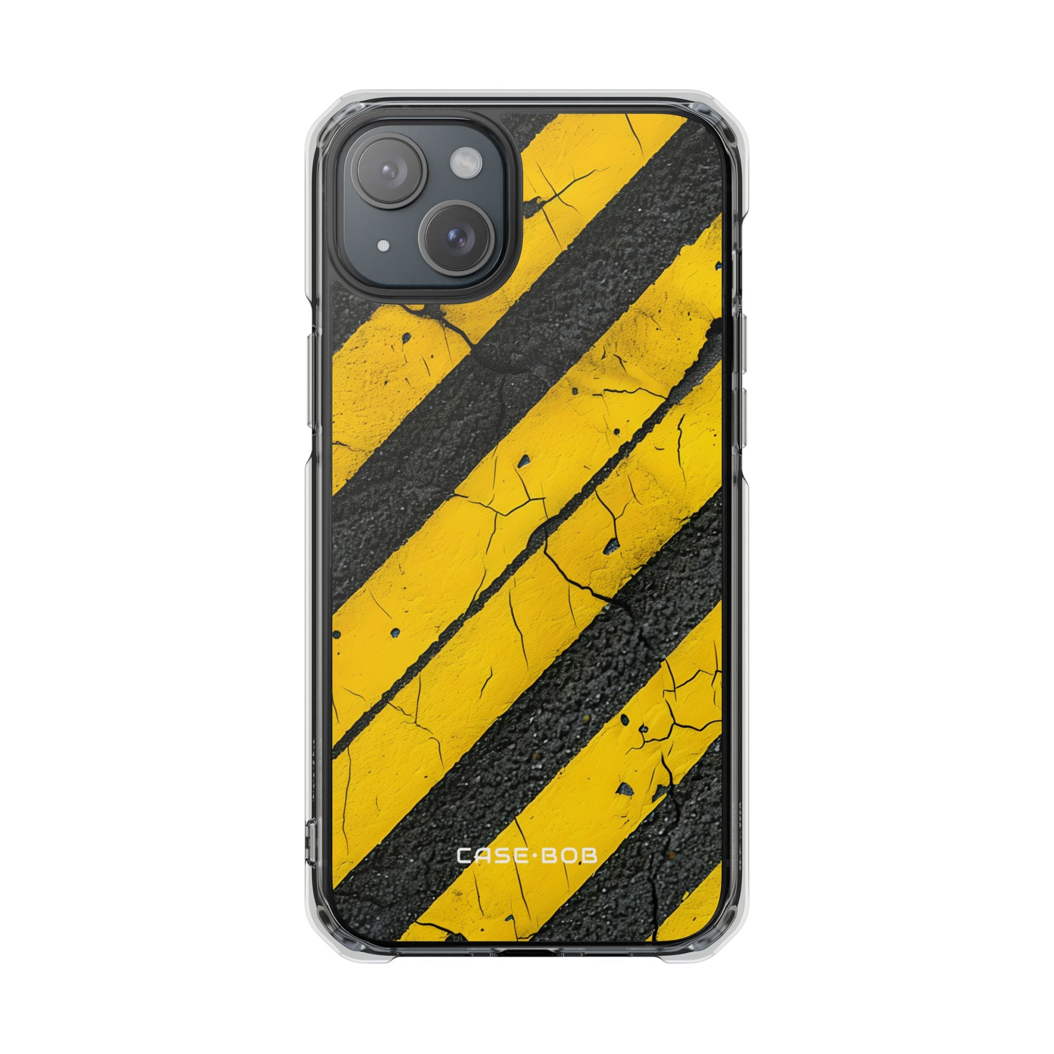 Gelber Streifen Distress iPhone 15 Plus Case - Impact