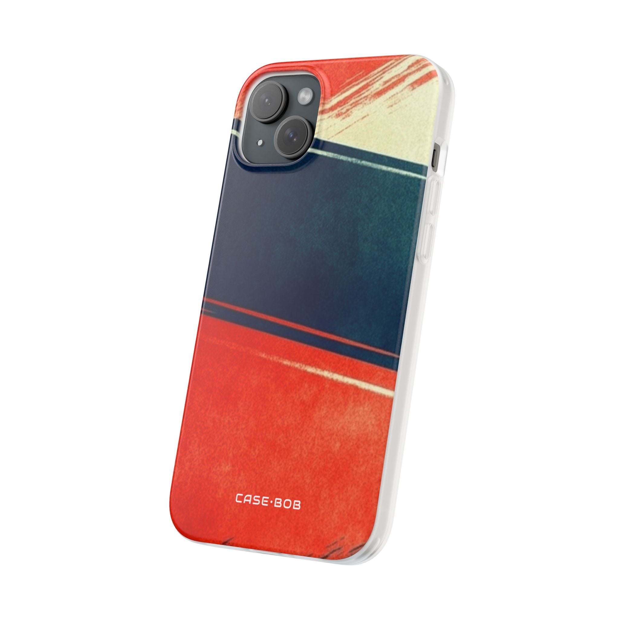 Blaues Diagonal Motion iPhone 15 Plus Case - Soft