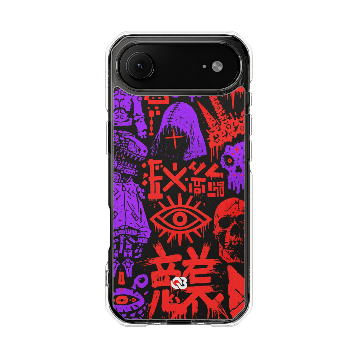 Underground Cyber Glyphs · Clear Impact Magnetic Phone Case for iPhone · Black