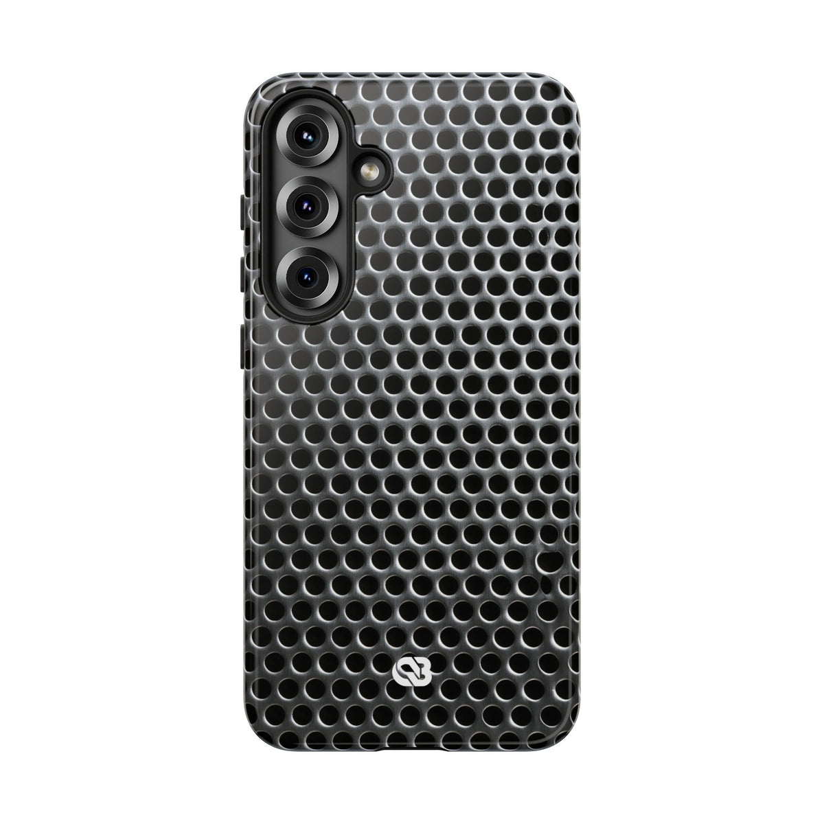 Brushed Perforated Steel · Tough Phone Case for Samsung · Silver