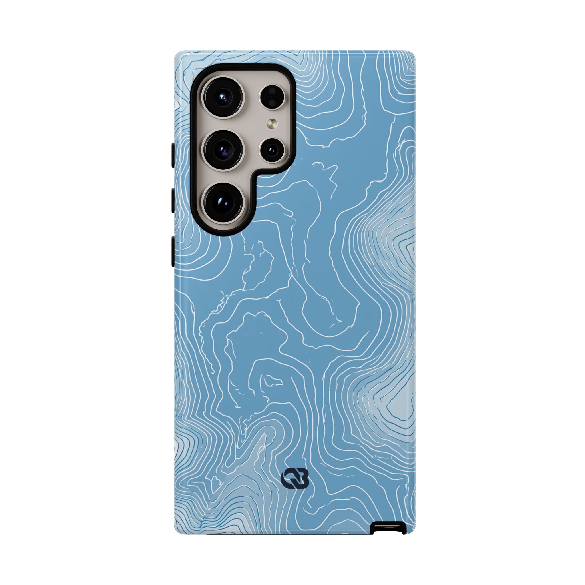 Blue Tough Phone Case for Samsung - Glacial Ridge Topo