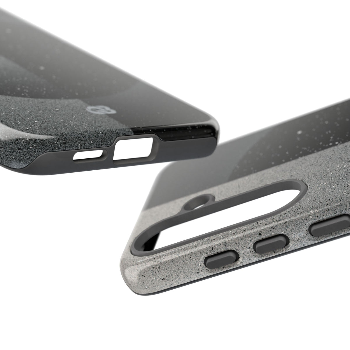 Black Tough Phone Case for Samsung - Lunar Static Orbit