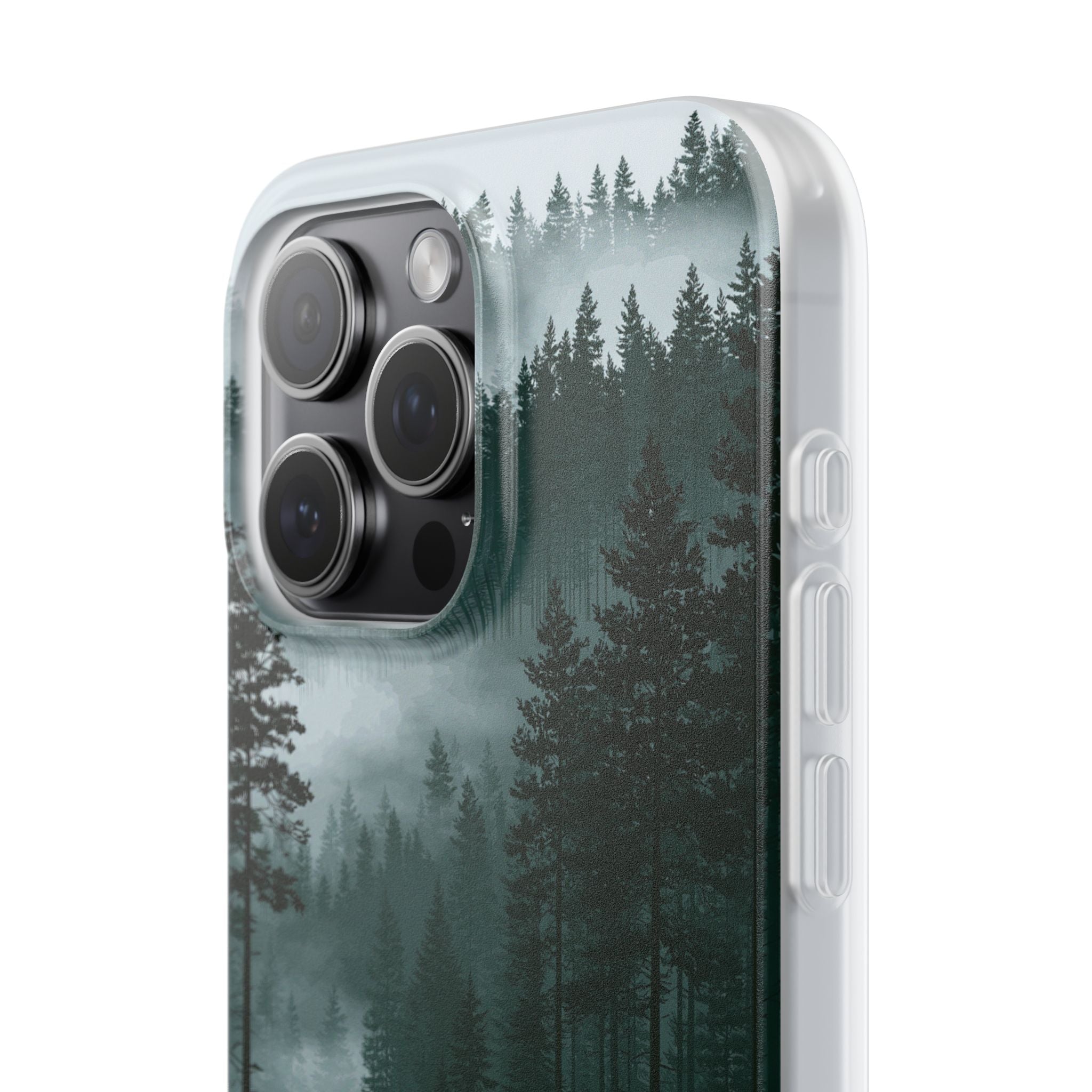Green Lite Phone Case for iPhone - Misty Evergreen Mirror