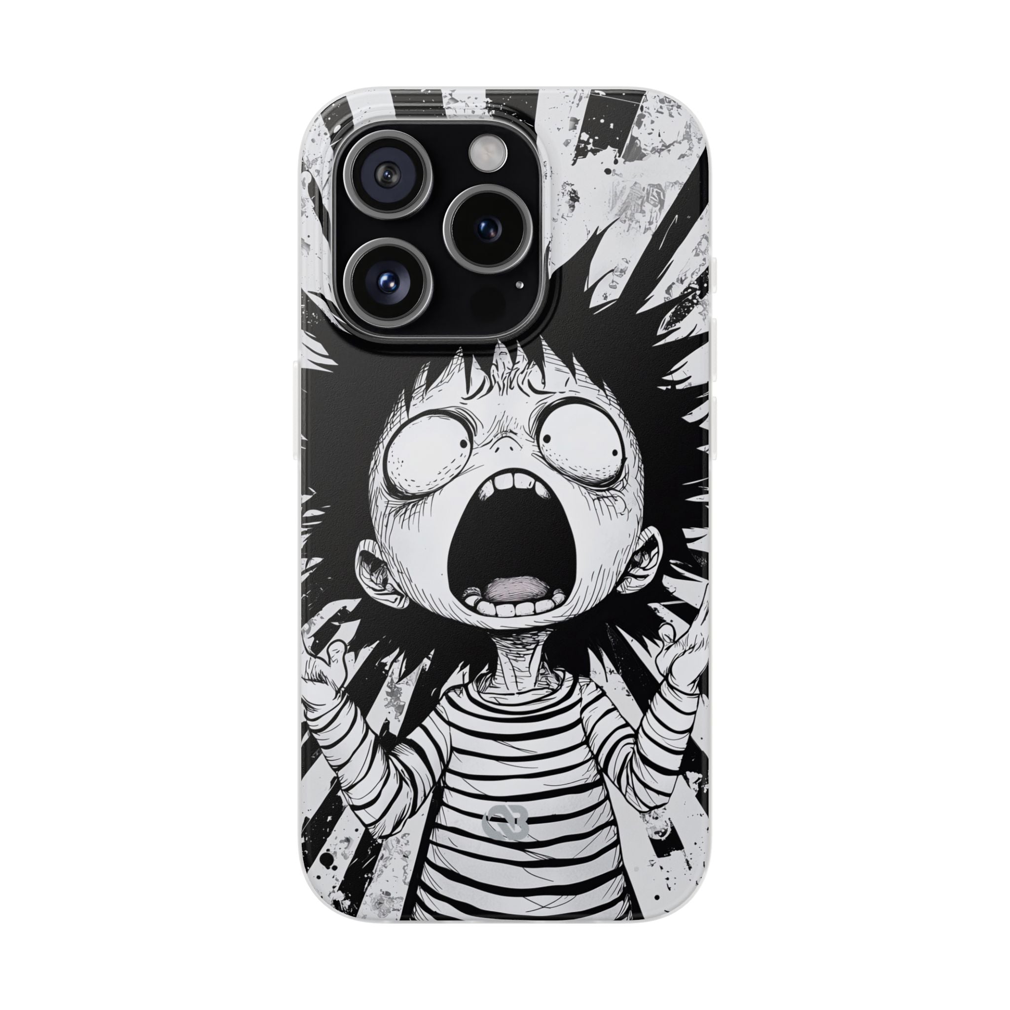 Chaotic Monochrome Scream · Soft Case na iPhone