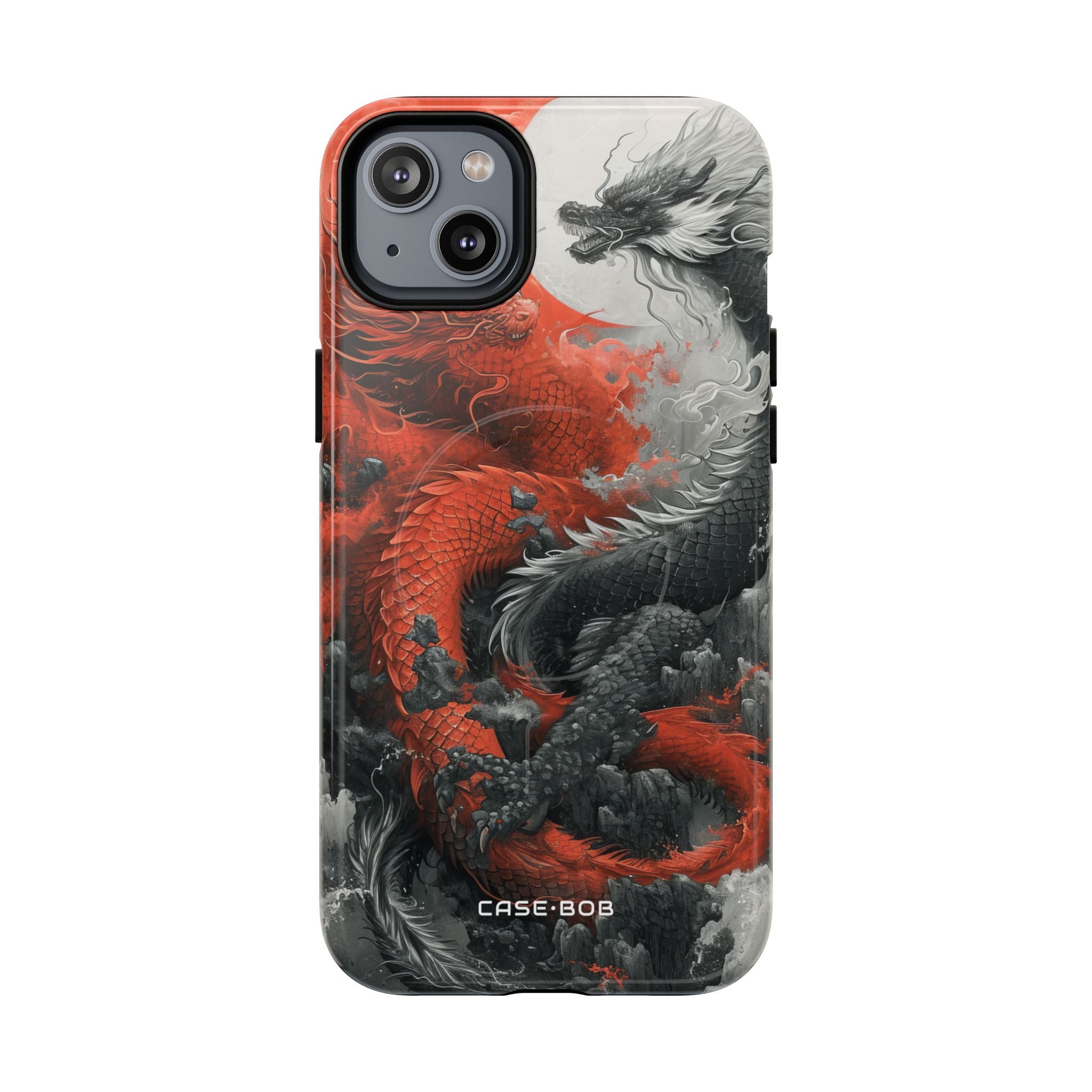 Twin Dragons Crimson iPhone 14 Plus Case - Tough+