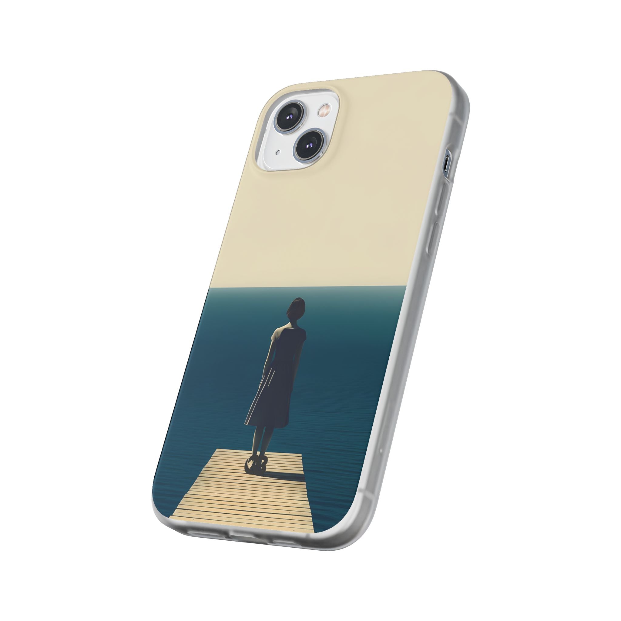 Solitary Blue Horizon · Soft Coque de téléphone pour iPhone