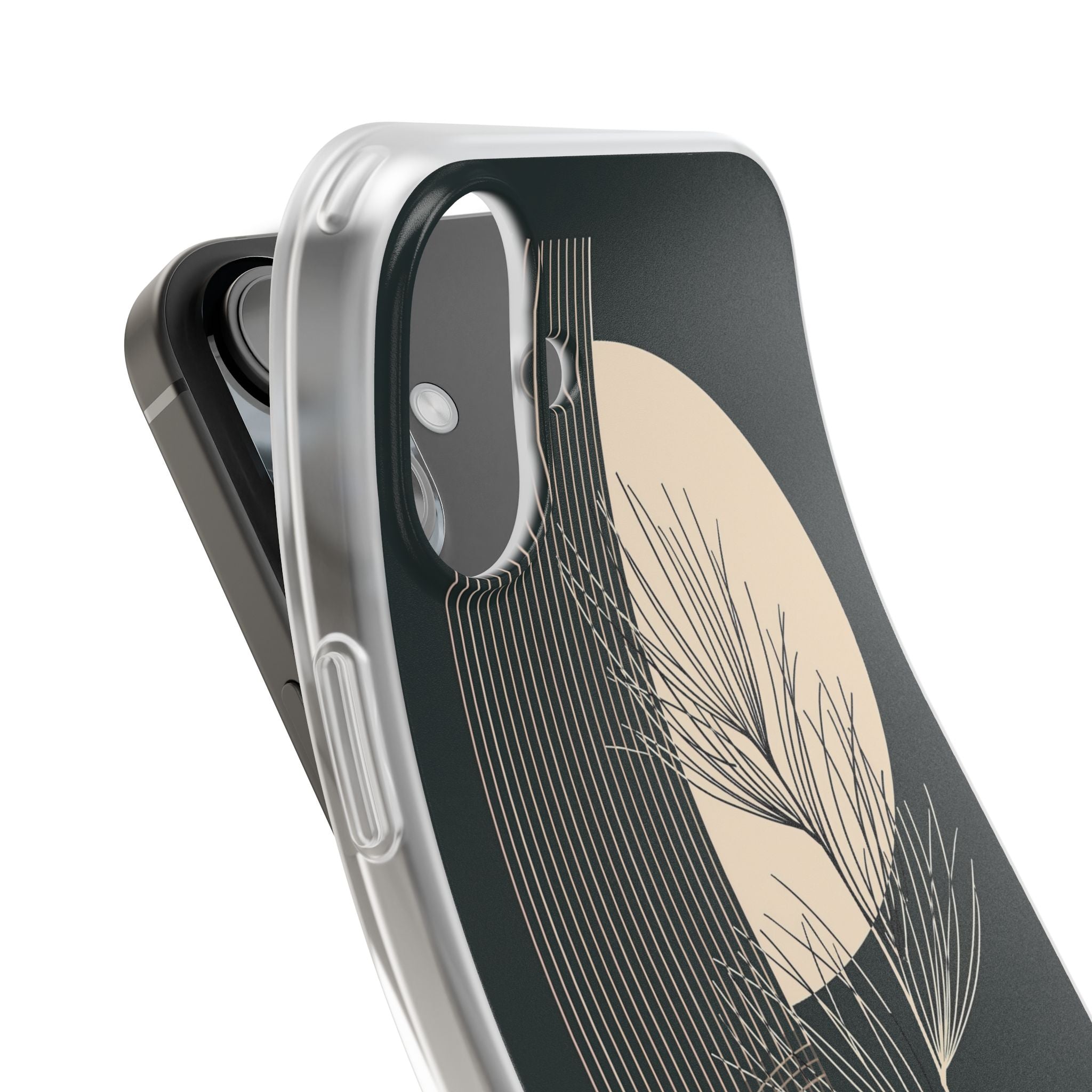 Black Lite Phone Case for iPhone - Obsidian Sand Willow