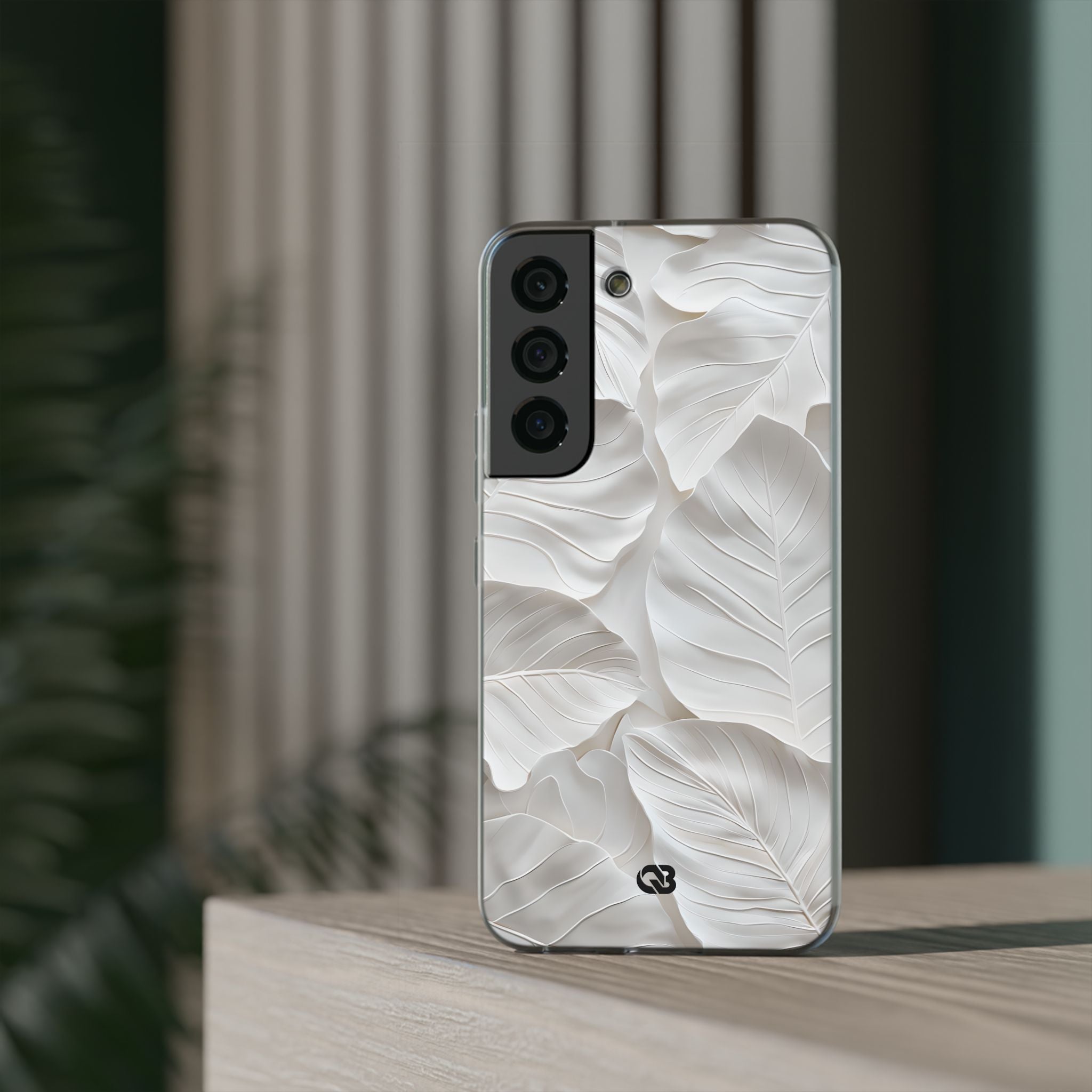 Sculpted Ivory Leaves · Soft Handyhülle für Samsung