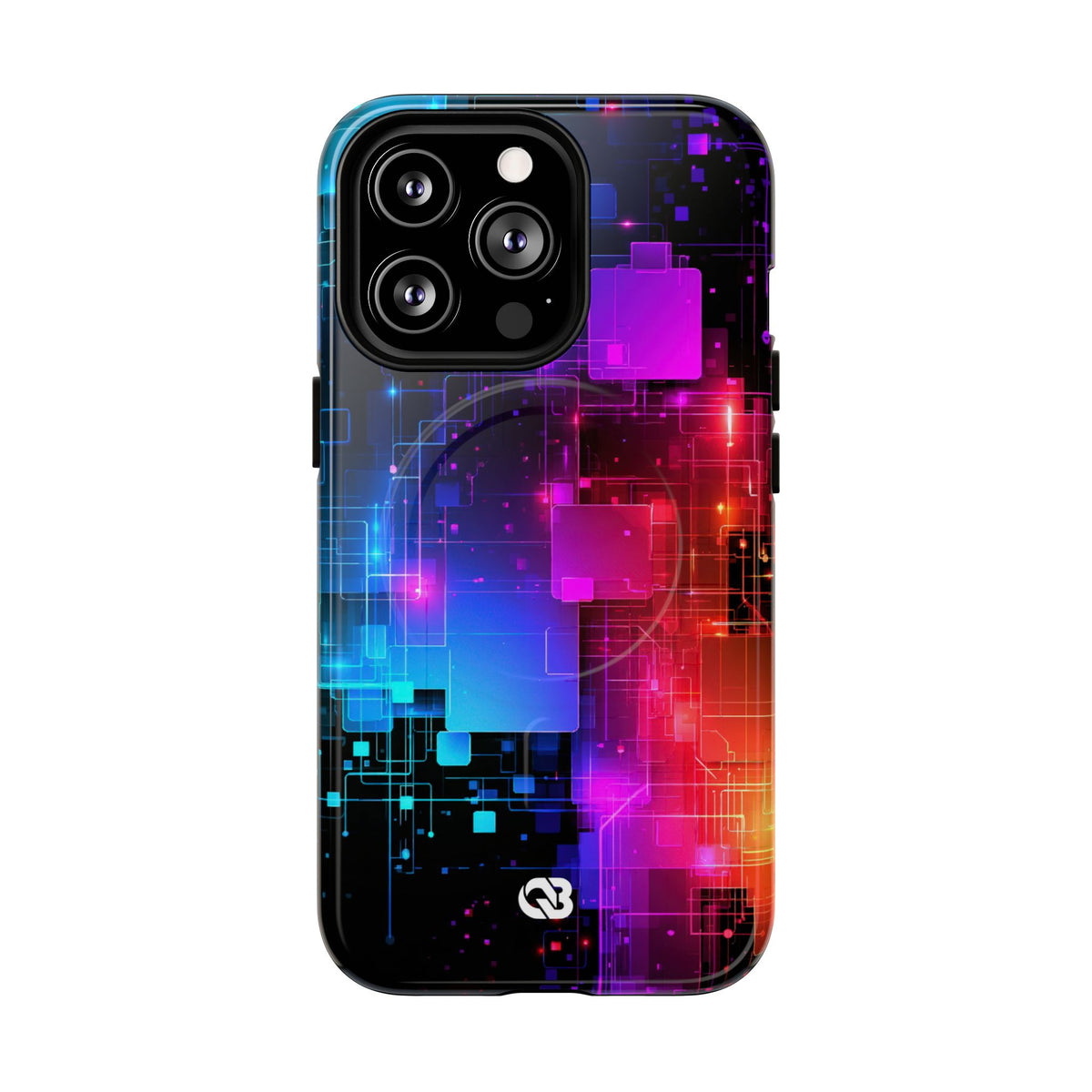 Spectral Circuit Grid · Tough 2.0 Magnetic Phone Case for iPhone · Black