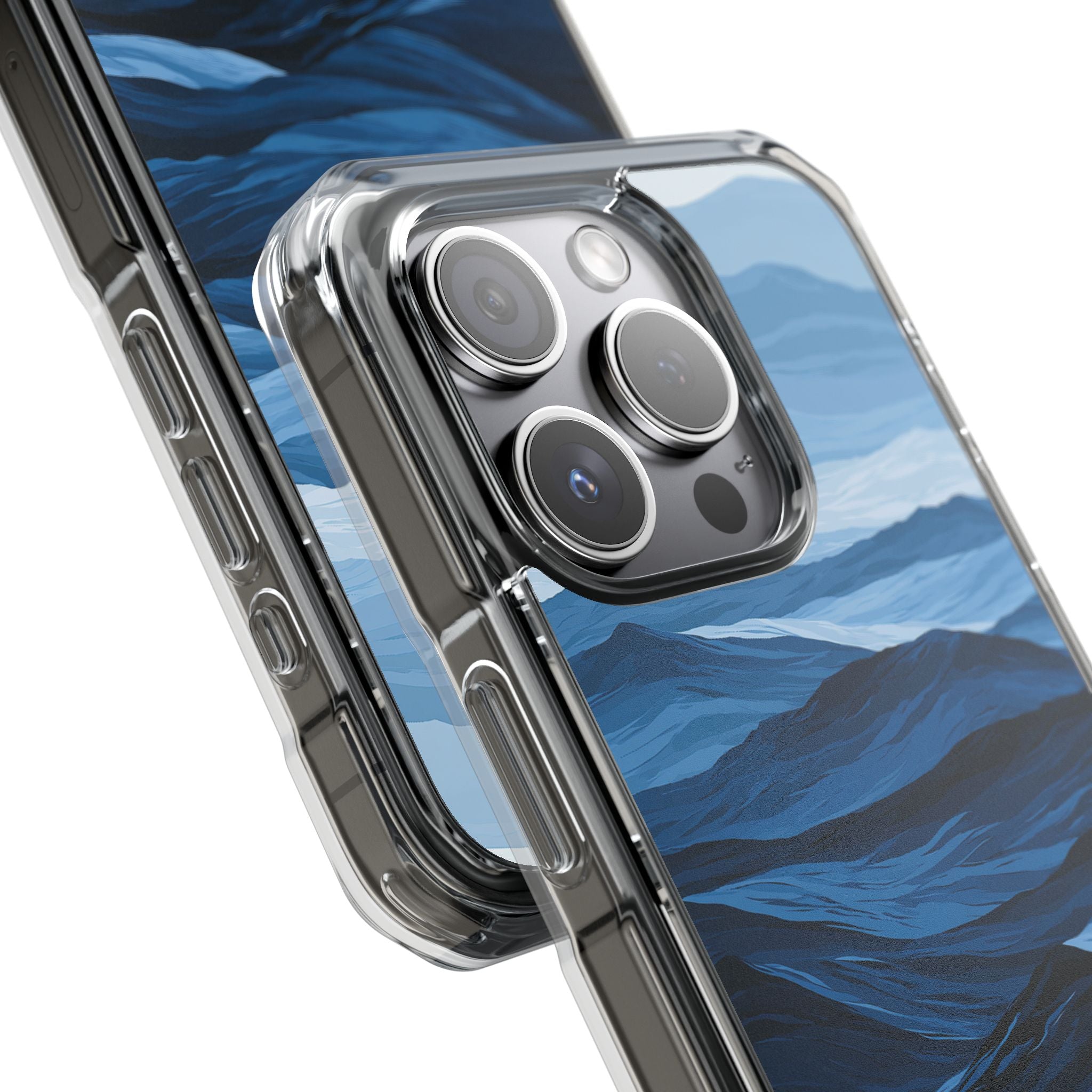 Blue Impact MagSafe Phone Case for iPhone - Cobalt Ridge Tides