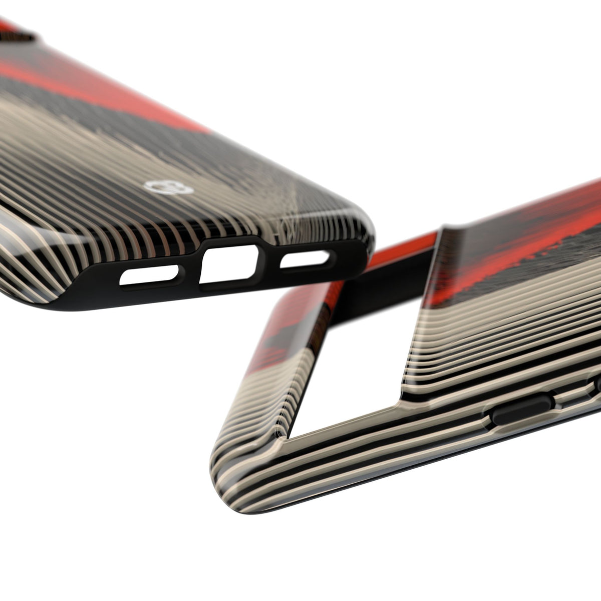 Red Tough Phone Case for Google Pixel - Crimson Pulse Topo