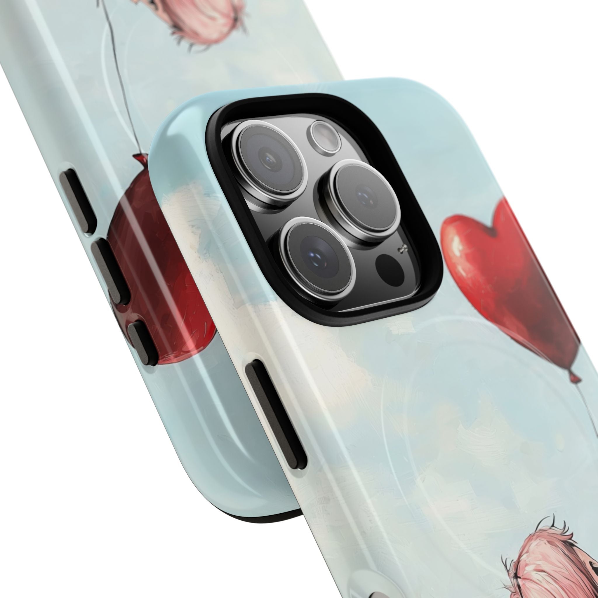 Heart Balloon Glow iPhone 16 Pro Skal - Tough+