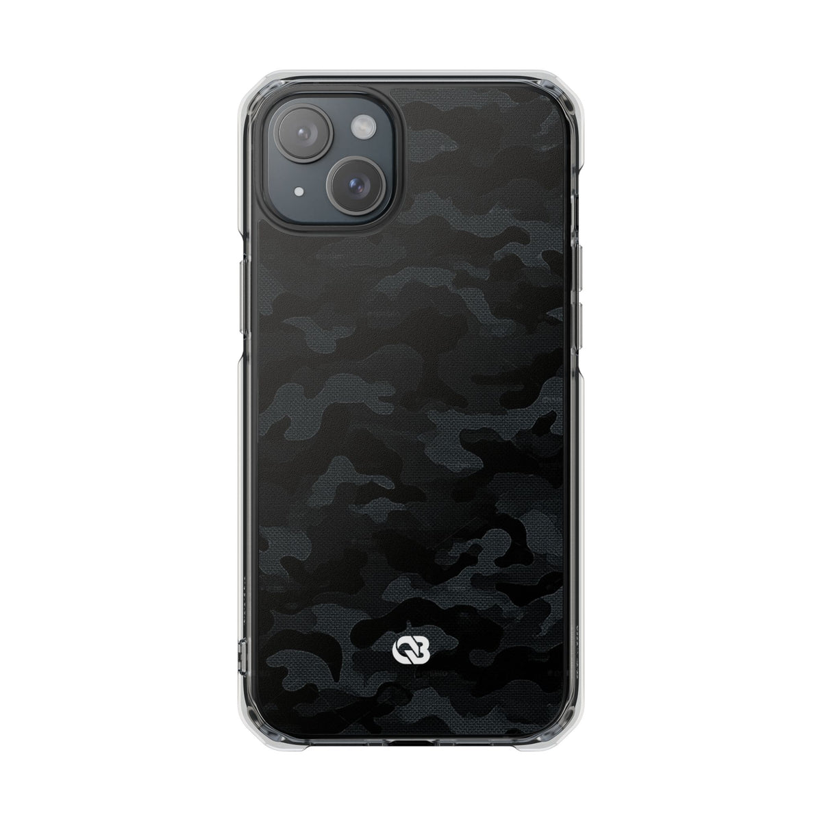 Blackout Urban Camo · Clear Impact Magnetic Phone Case for iPhone · Black