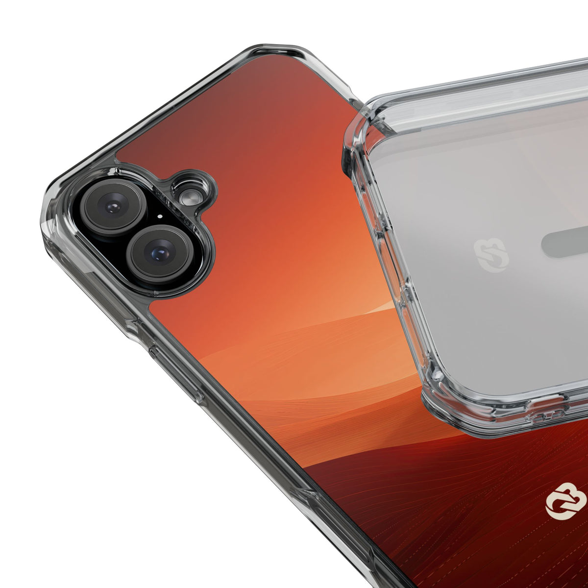 Amber Dune Horizon · Clear Impact Magnetic Phone Case for iPhone · Orange
