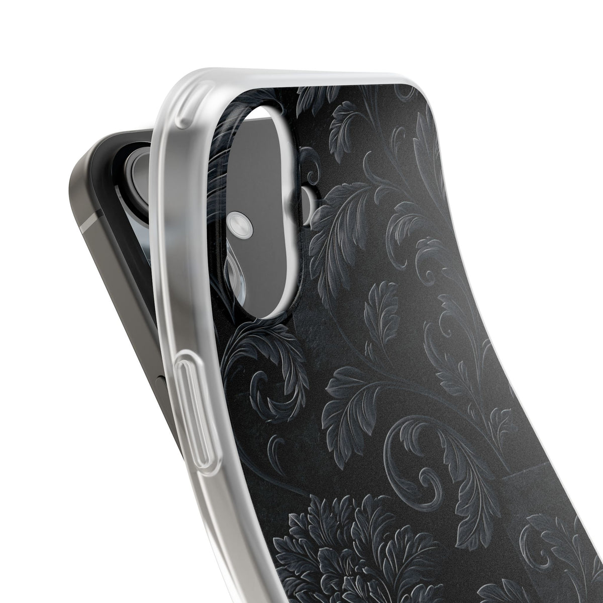 Obsidian Damask · Lite Phone Case for iPhone · Black