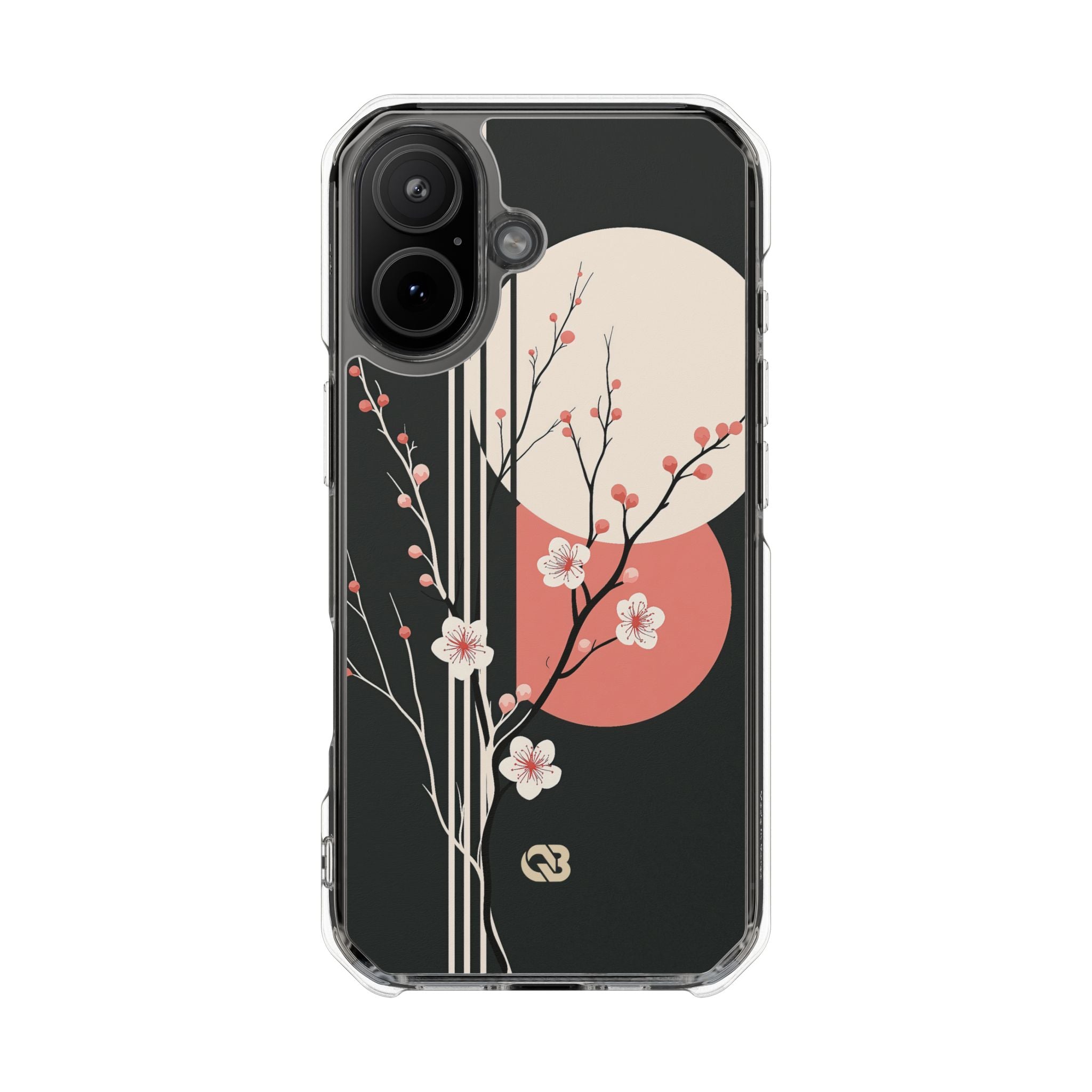 Black Impact MagSafe Phone Case for iPhone - Kyoto Midnight Blossom