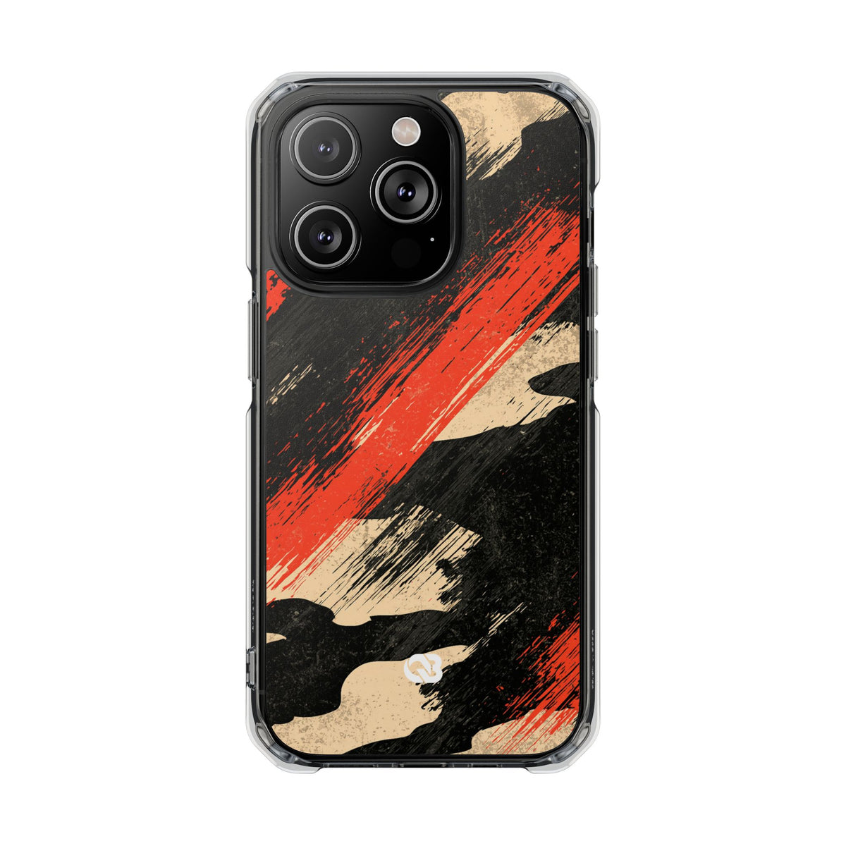 Urban Slash Camo · Clear Impact Magnetic Phone Case for iPhone · Black