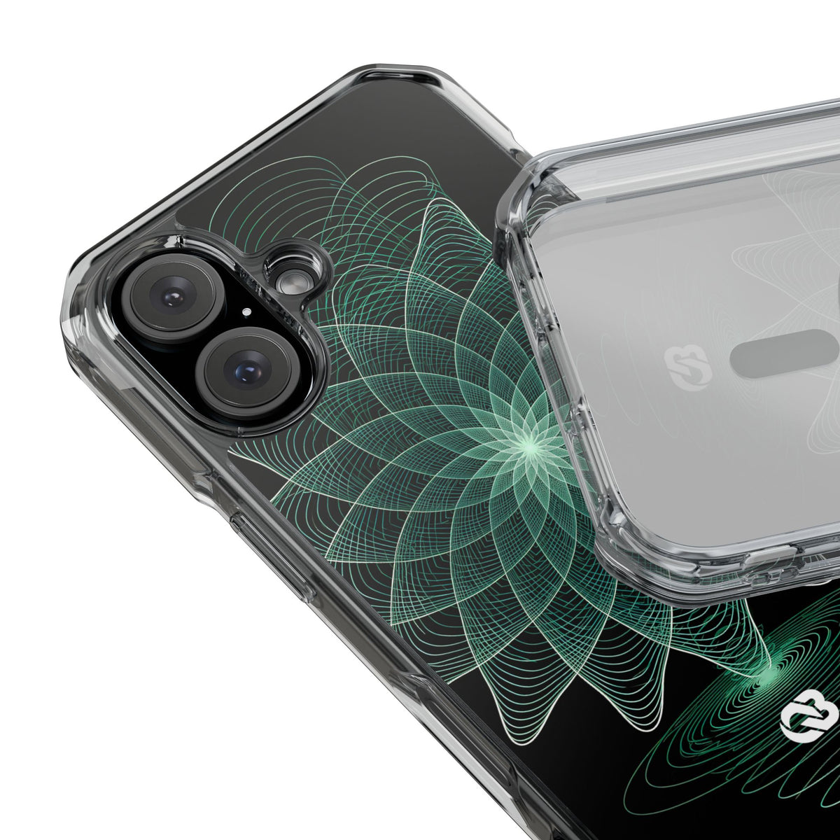 Verdant Harmonic Bloom · Impact Magnetic Phone Case for iPhone · Black