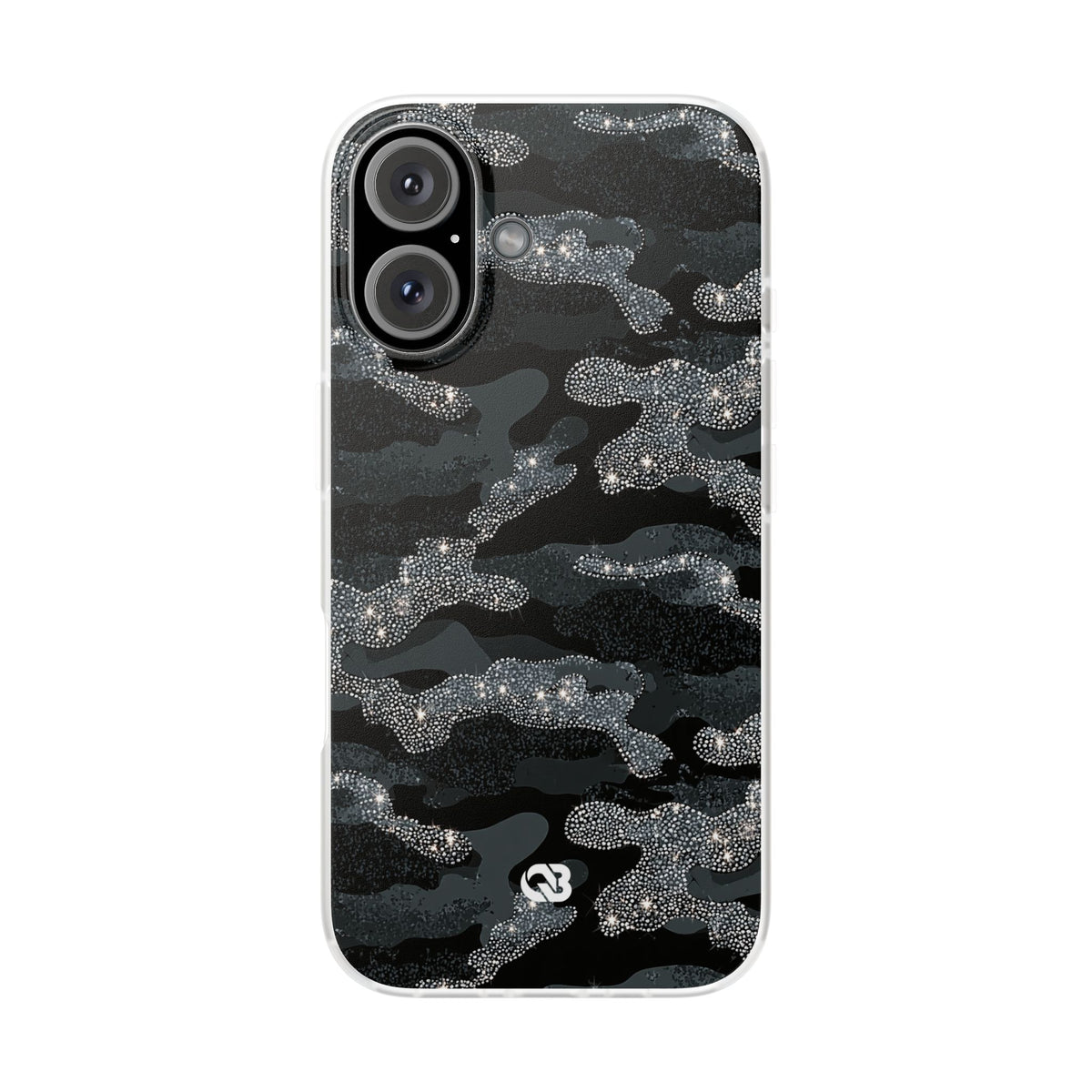 Glitter Shadow Camo · Lite Phone Case for iPhone · Black