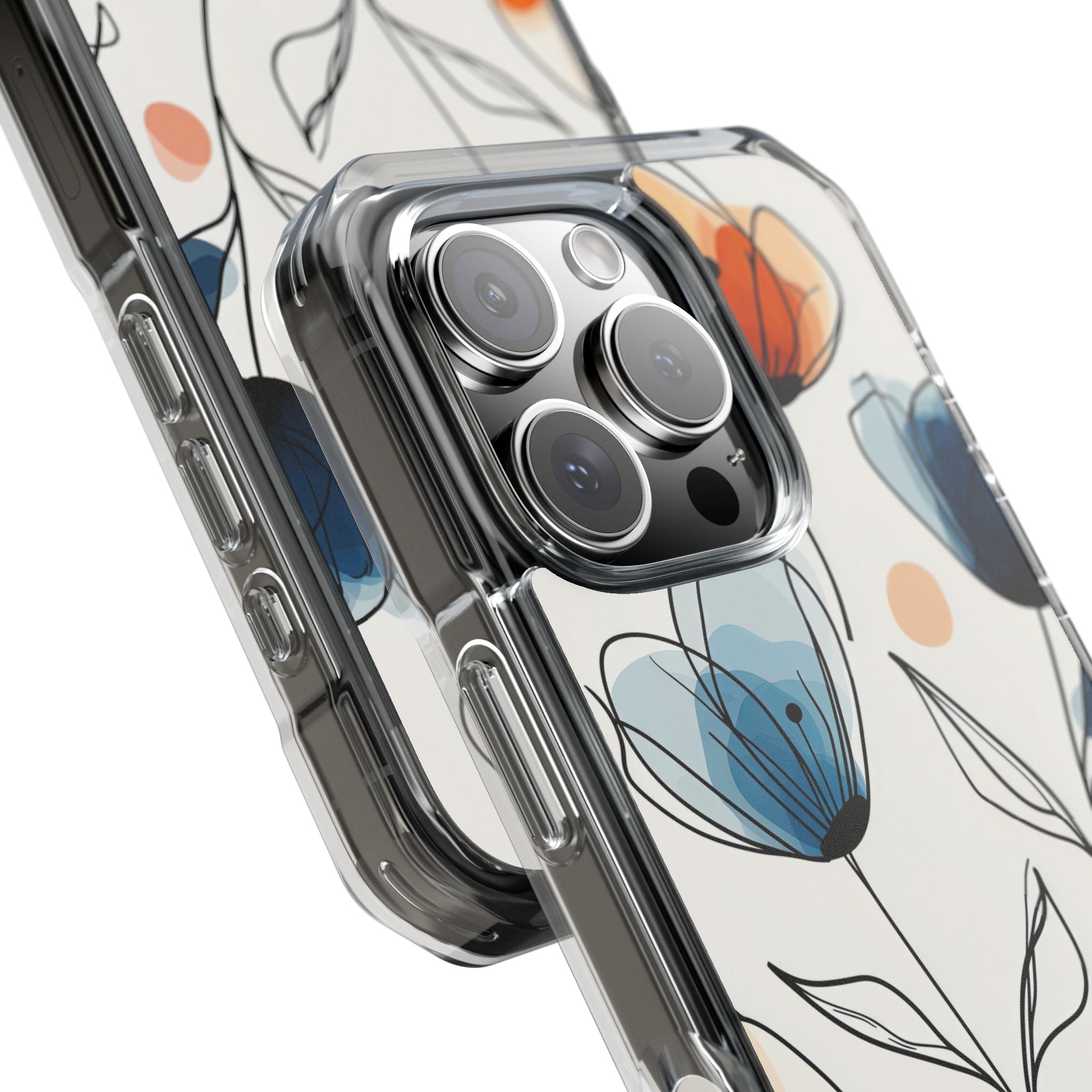 Ink Watercolor Tulips · Impact Hoesje voor iPhone · Magsafe