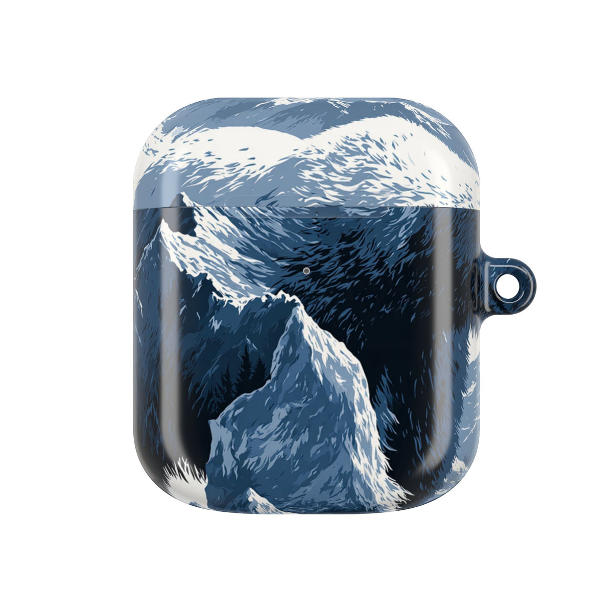 Fjord Summit Bear · Hard Case for AirPods & AirPods Pro · Blue