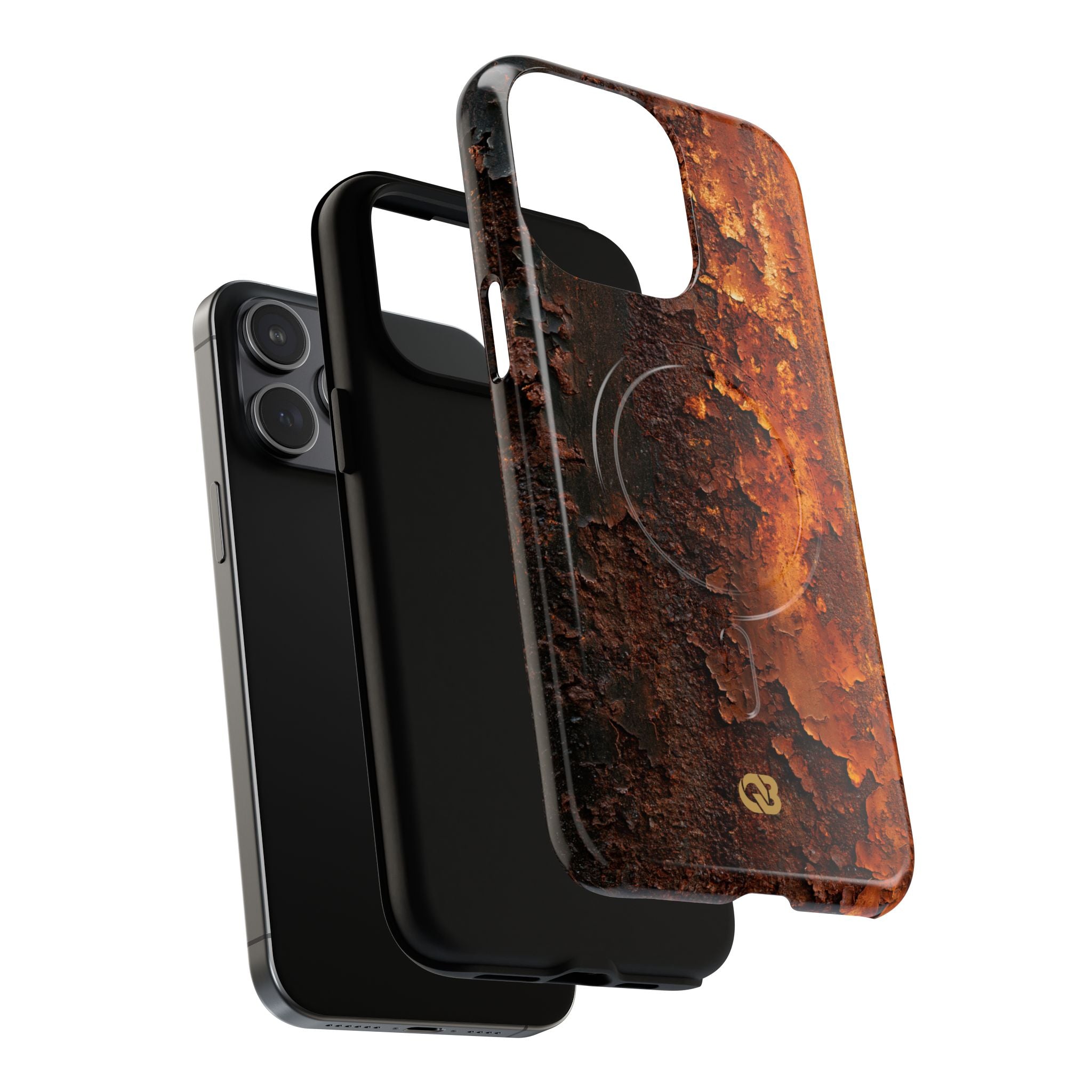 Orange Tough 2.0 Magsafe Phone Case for iPhone - Oxidized Iron Crust